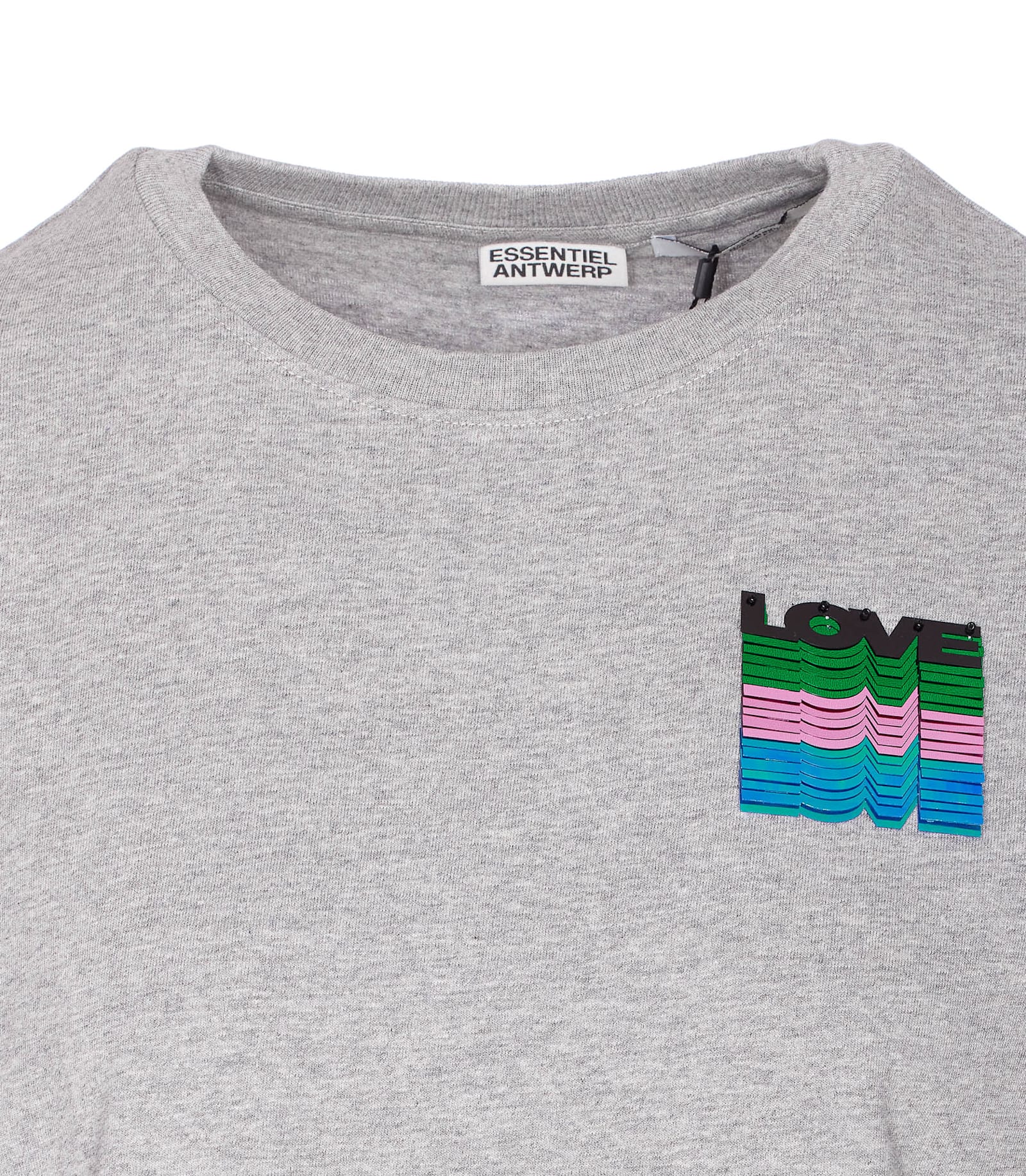 Essentiel Antwerp Logo-embellishment T-shirt In Gray