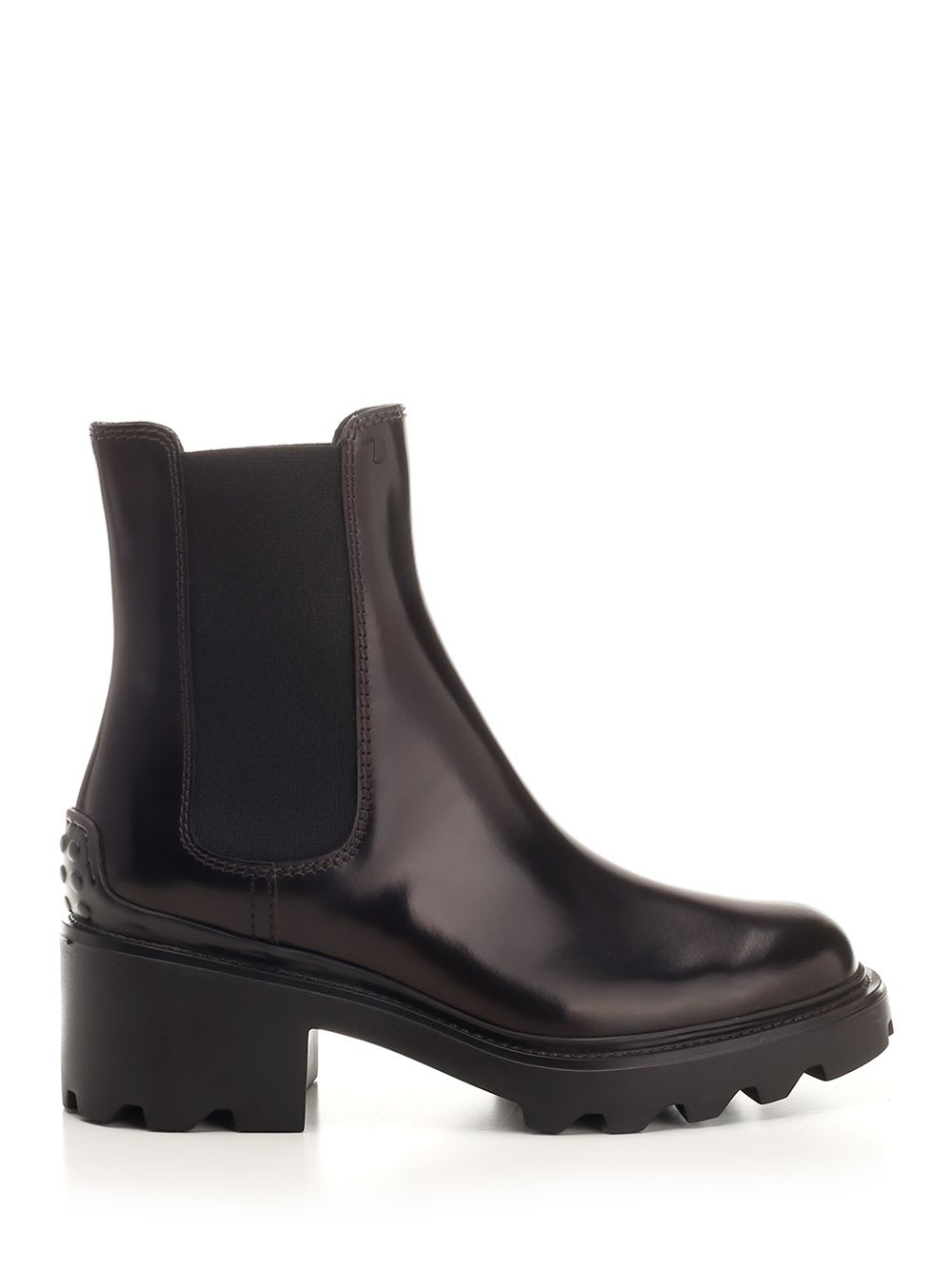 Shop Tod's Patent Leather Ankle Boot In Black