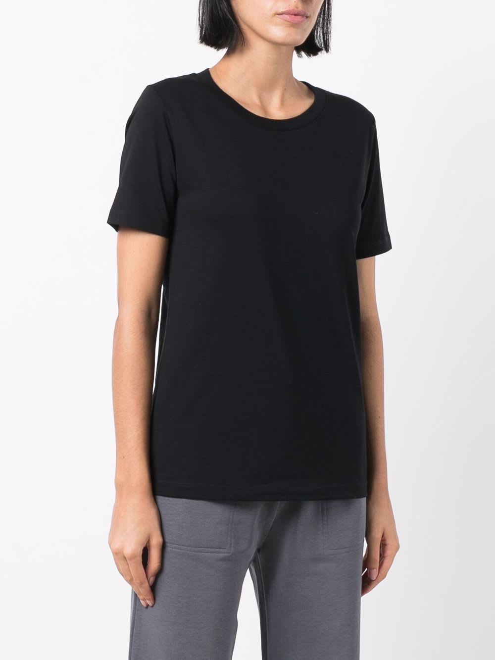 Emporio Armani Logo Cotton T-shirt In Black