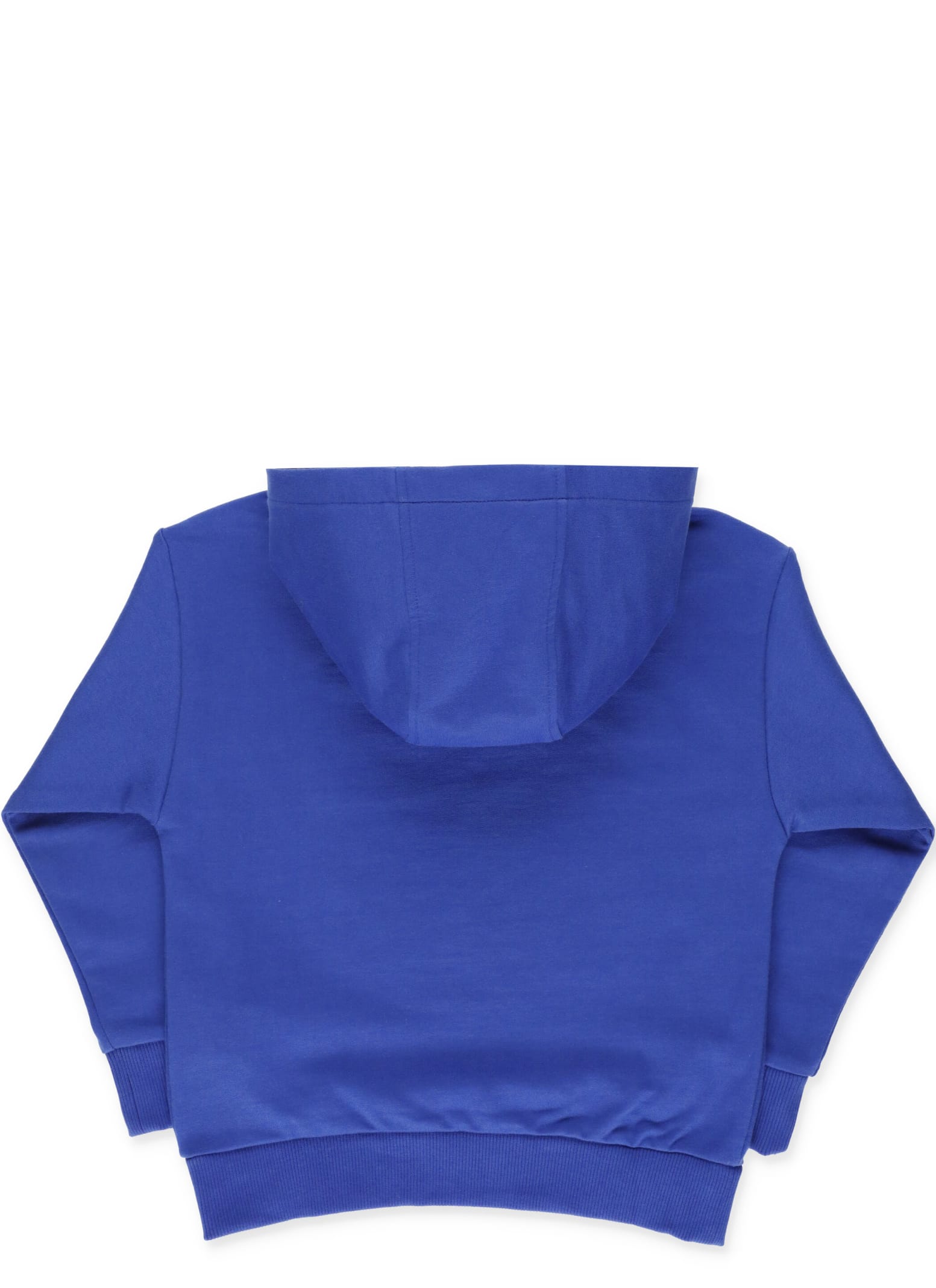 Shop Versace Cotton Sweatshirt In Bluette+multicolor
