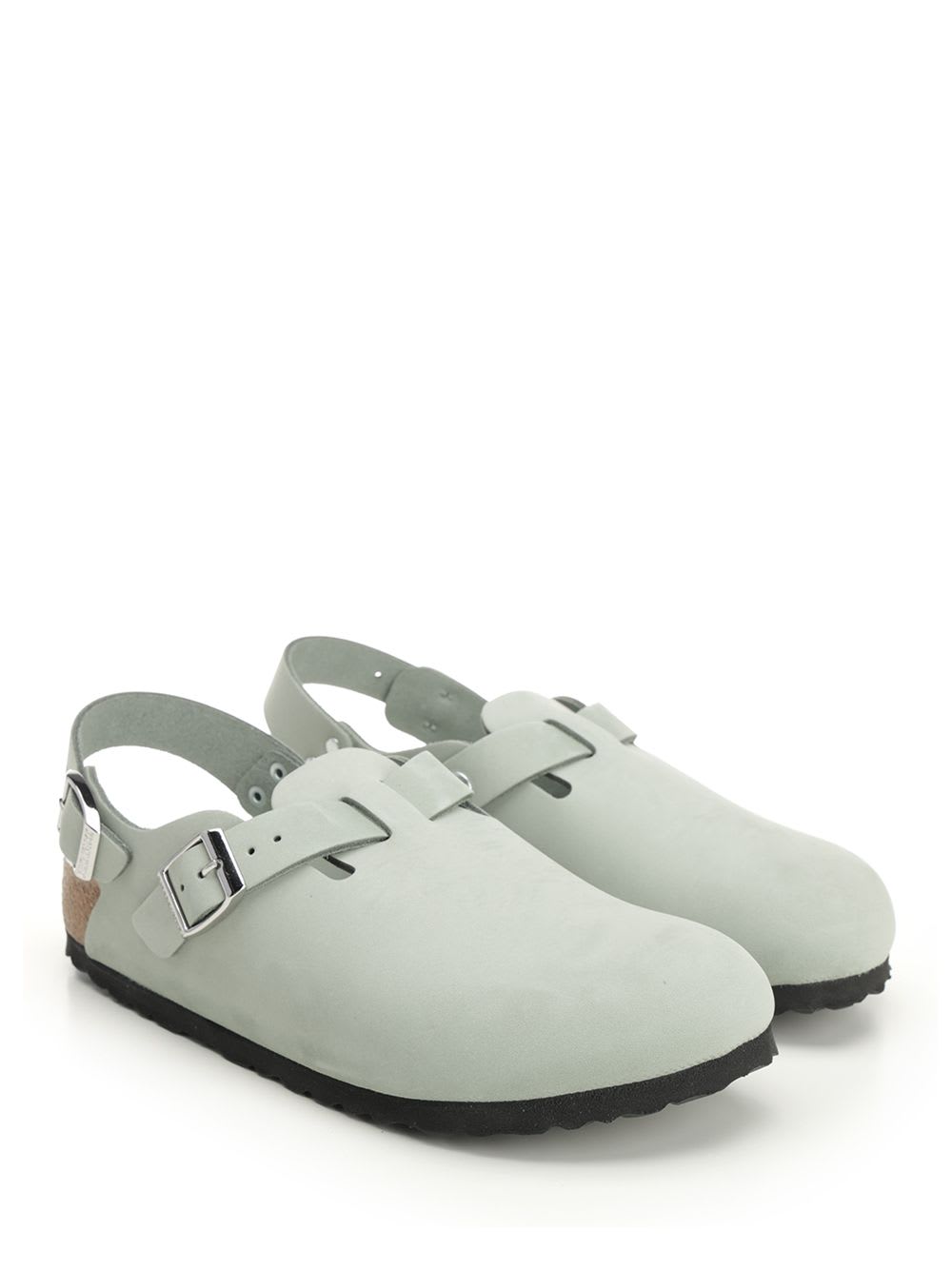 Birkenstock Sage Green Microfiber Tokyo Ii Slippers In Light Blue