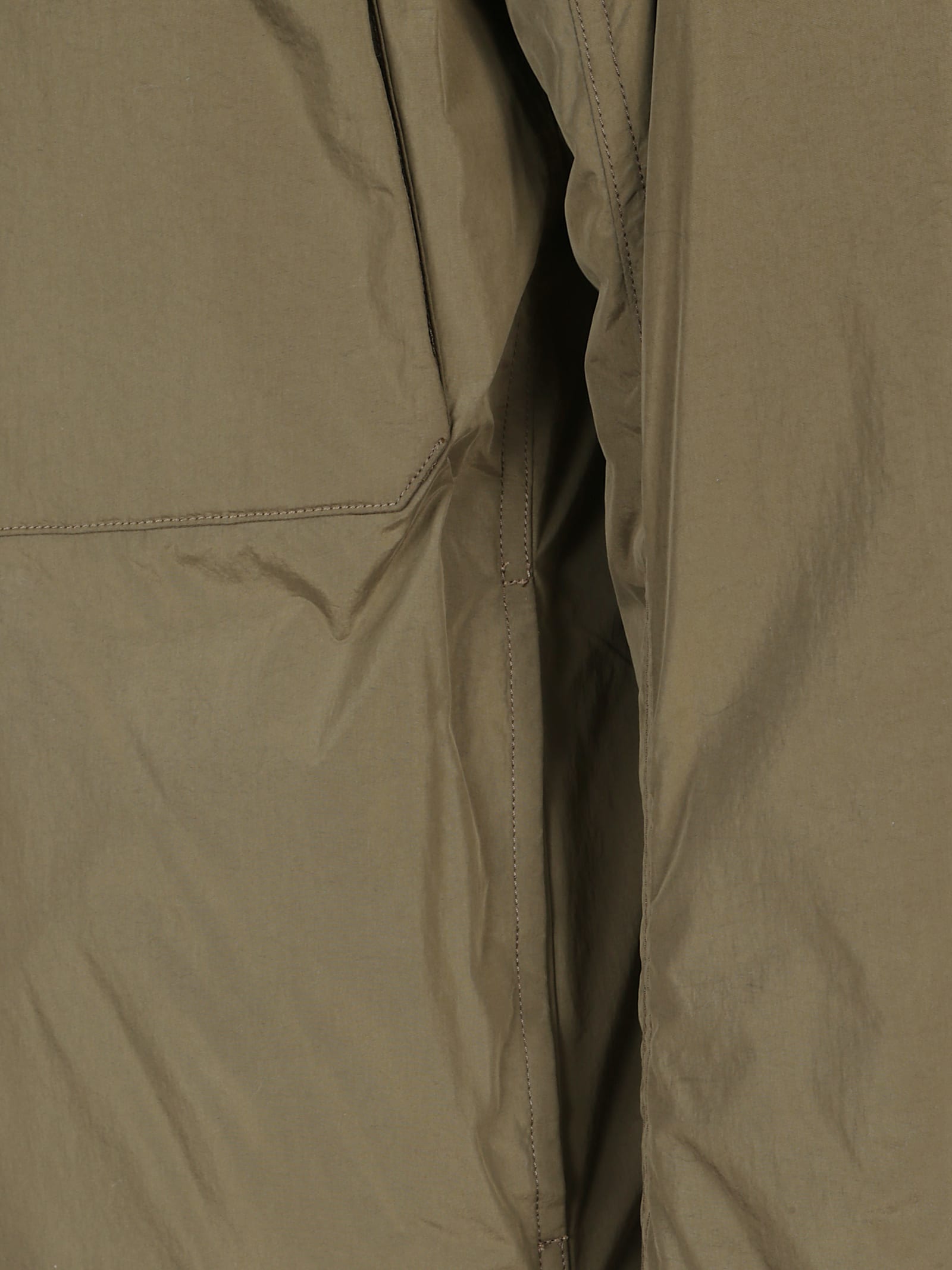 Ten C Front Zip Mid Layer Jacket With Chest Pockets In Green