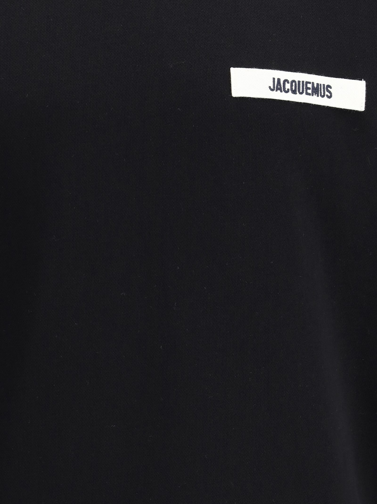 Jacquemus Men Le Hoodie Gros Grain Sweatshirt In Black