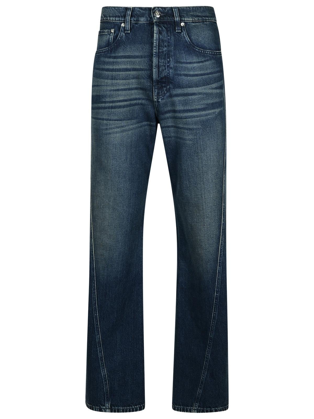 Shop Lanvin Wide Leg Jeans In Blue