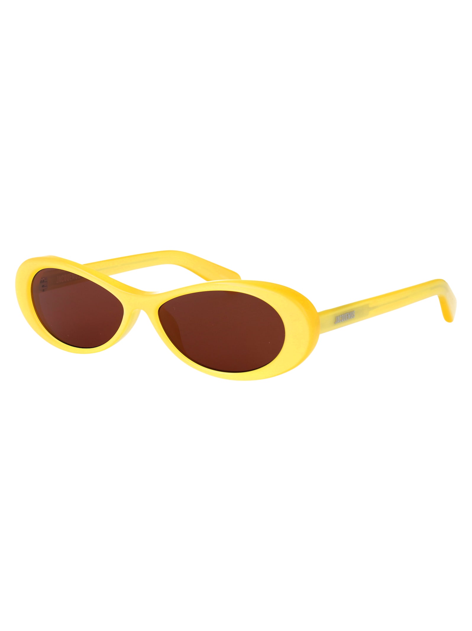 Jacquemus Oval-frame Sunglasses In Yellow