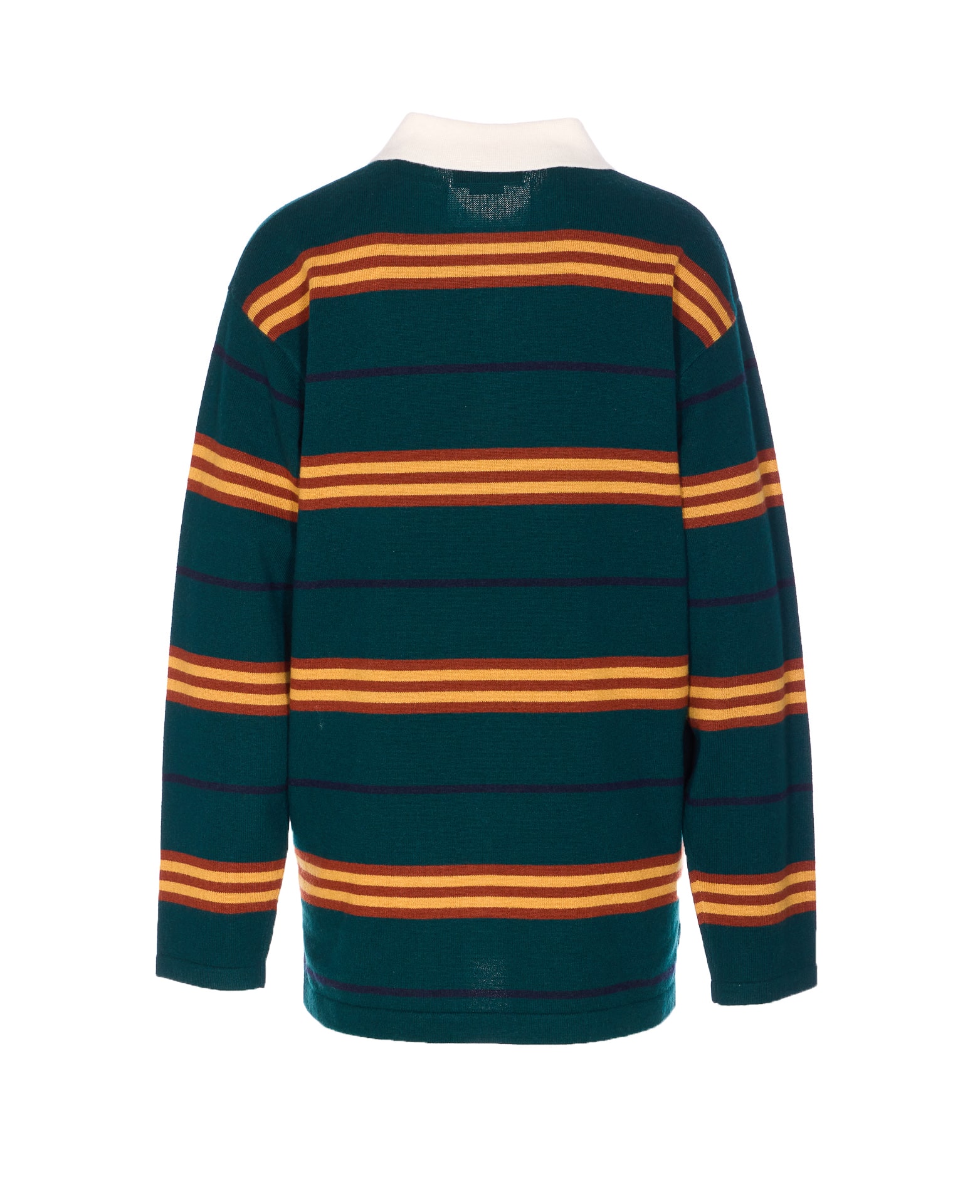 Guest In Residence Striped Rugby Sweater In Green