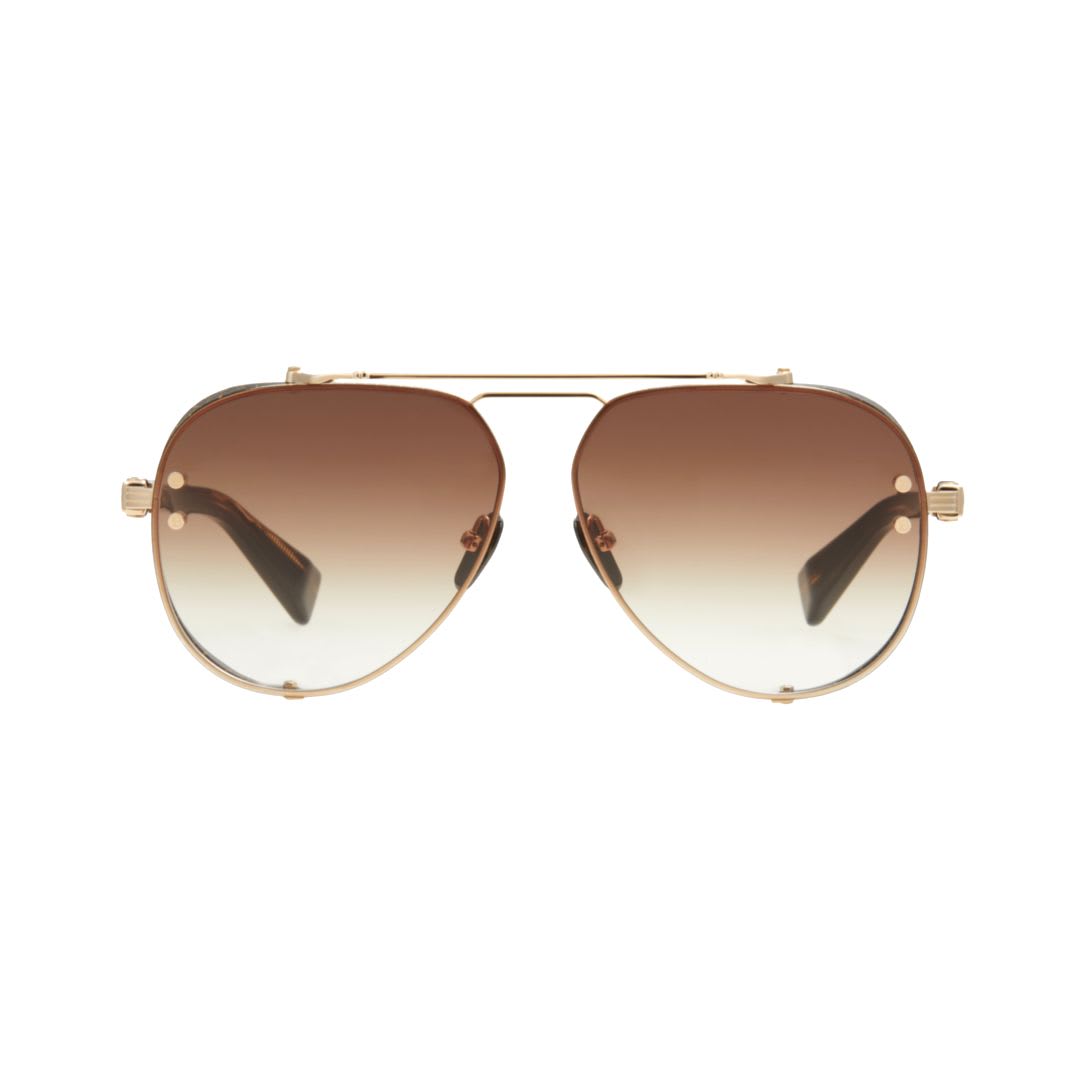 Balmain Captaine Pilot-frame Sunglasses In Gold