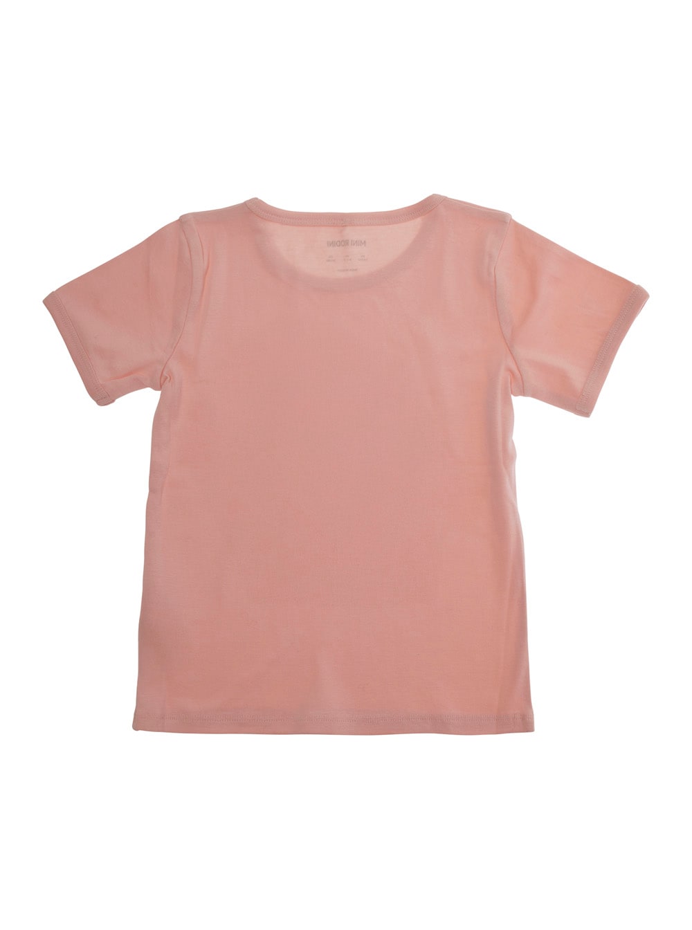 Mini Rodini Pink Crewneck T-shirt With Maxi Print On The Front In Cotton Baby In Pink
