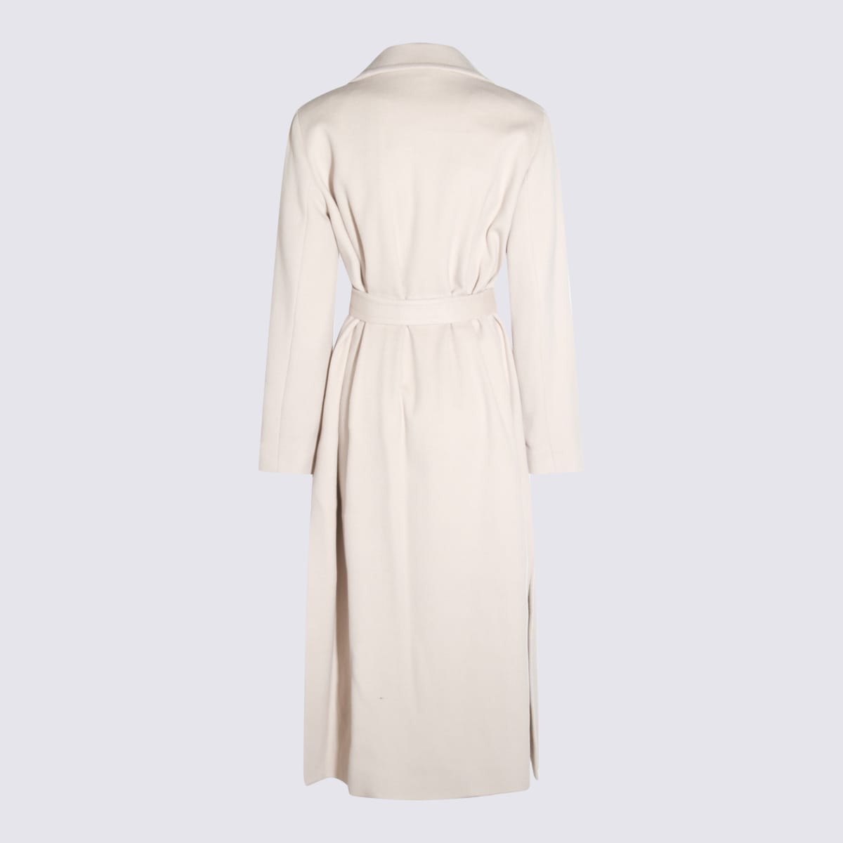 Eleventy Waist Belted Long Length Lapels Pockets In Neutral