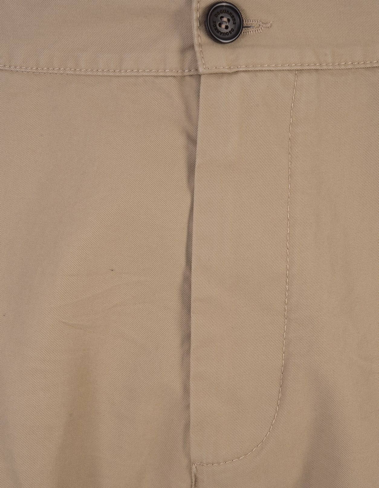 Shop Dsquared2 Beige Straight Leg Trousers