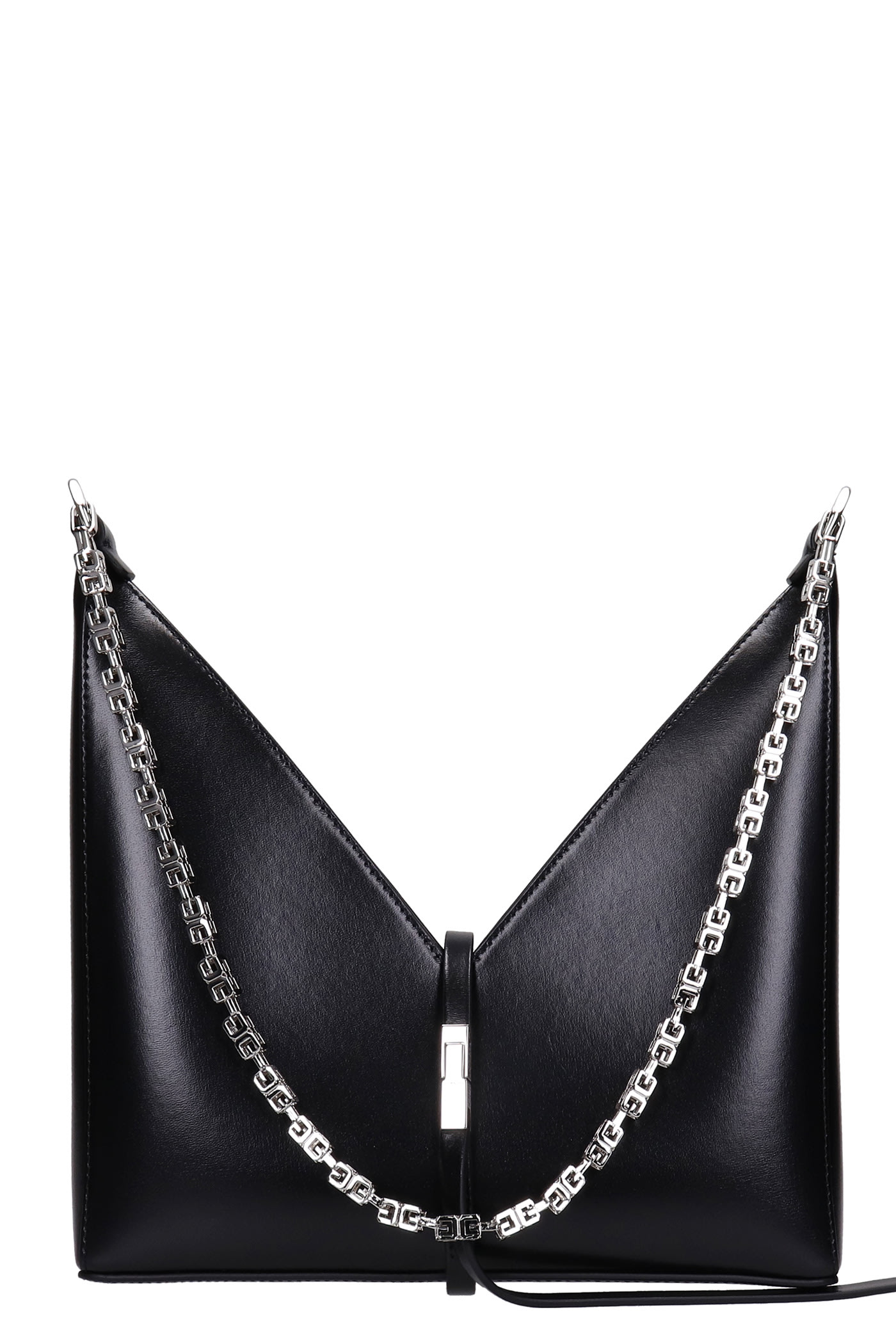 Givenchy Cut Out Shoulder Bag In Black Leather
