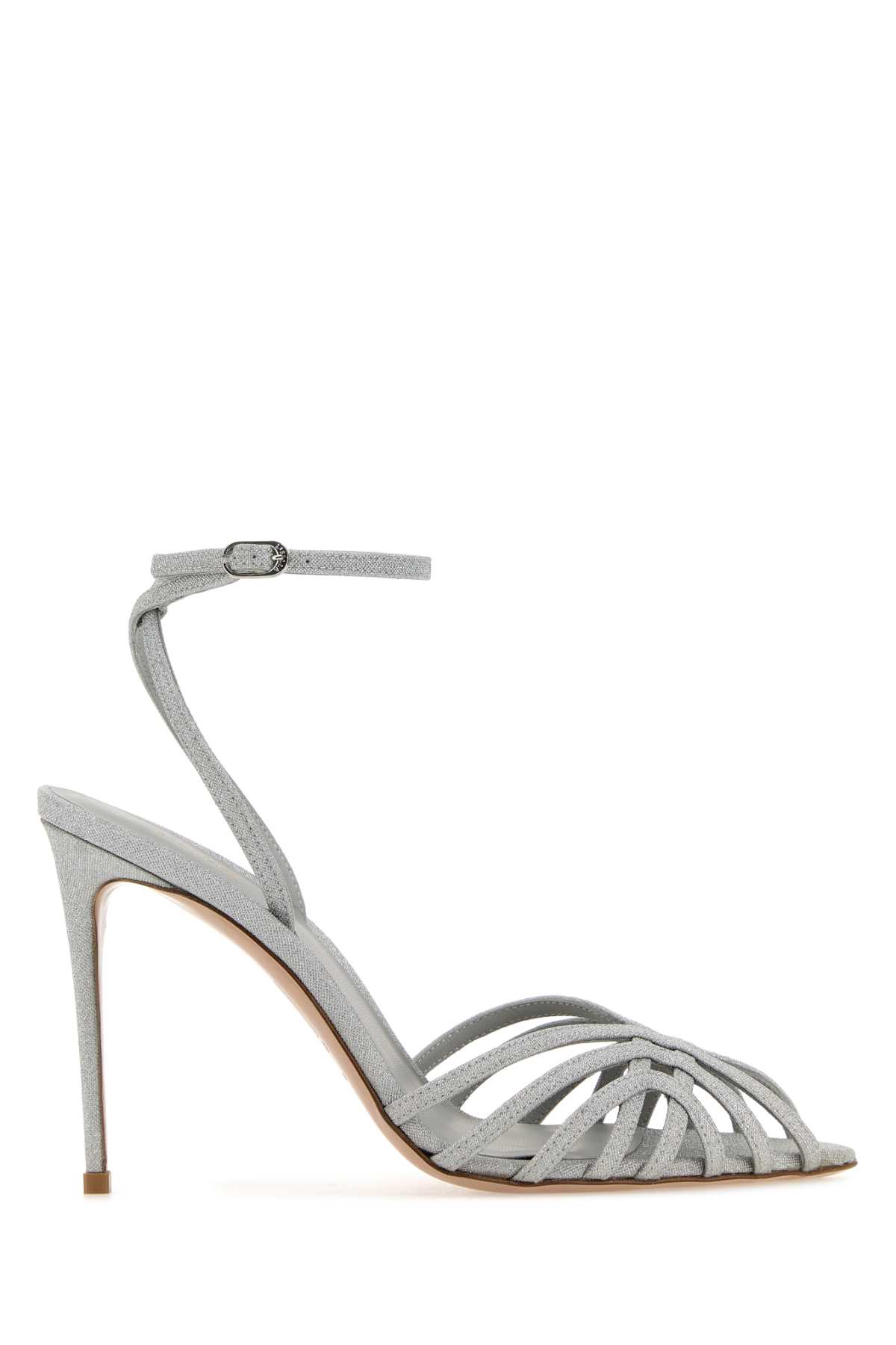 Silver Fabric Embrace Sandals