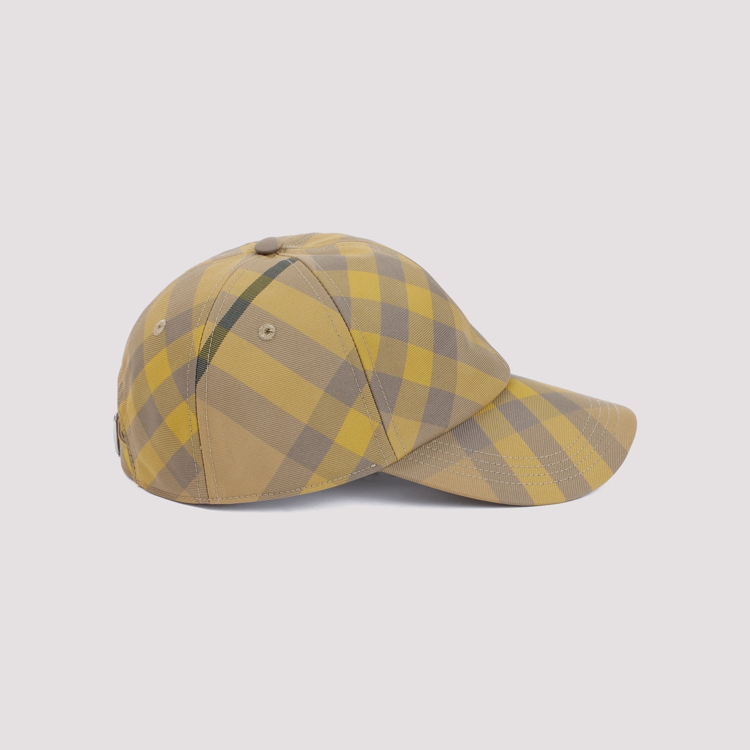 Shop Burberry Check-pattern Baseball Cap In Cedar