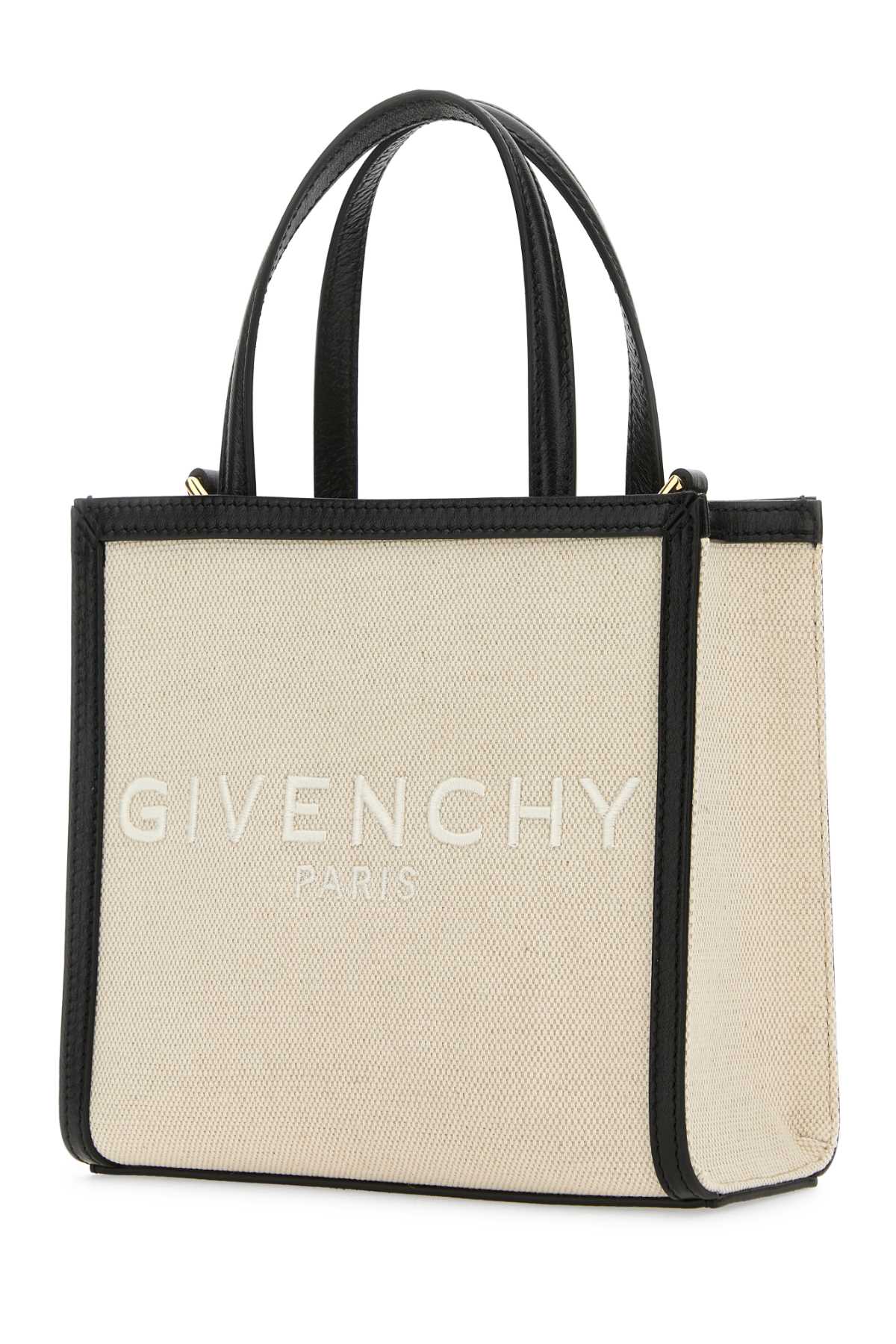 Shop Givenchy Sand Canvas Mini G-tote Handbag In Naturalbeige