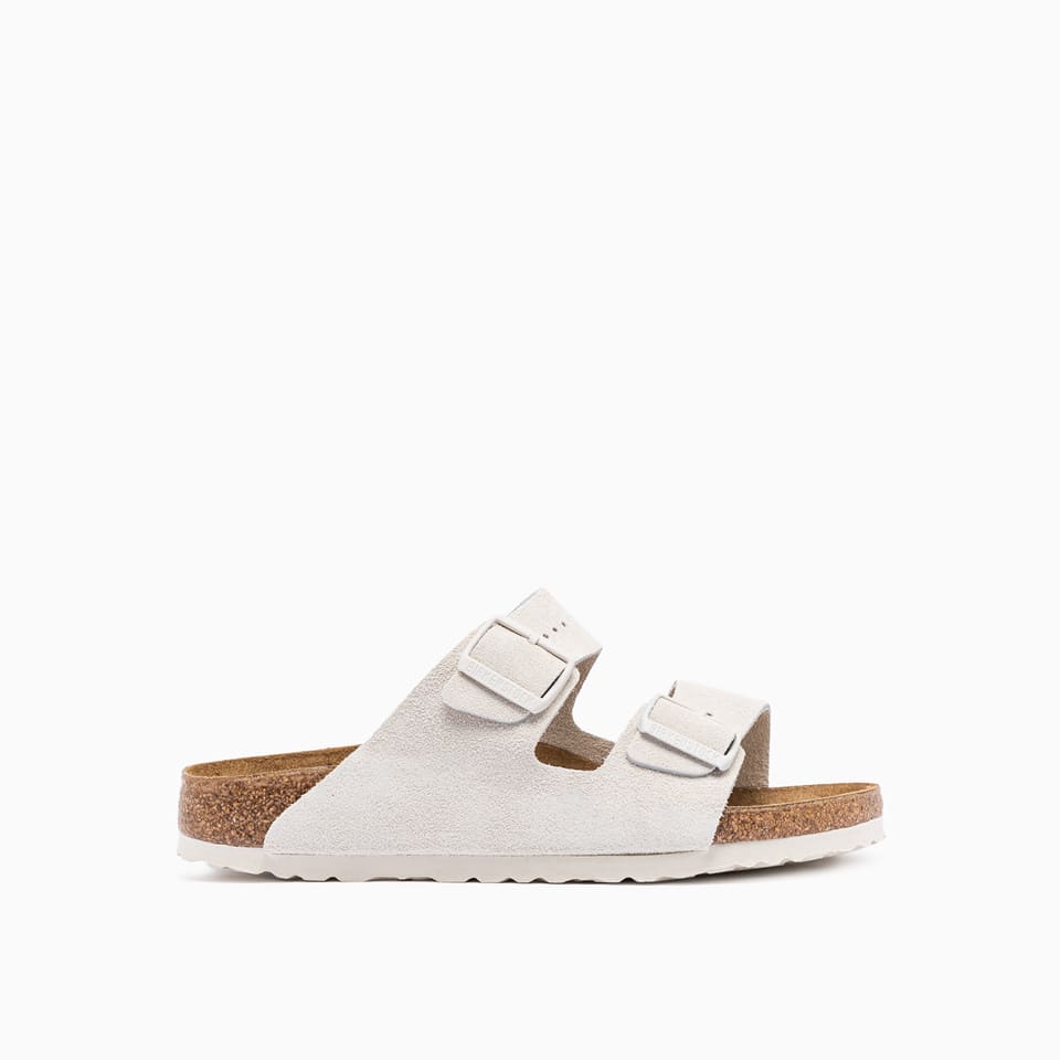 Shop Birkenstock Arizona Bs Sandals In White