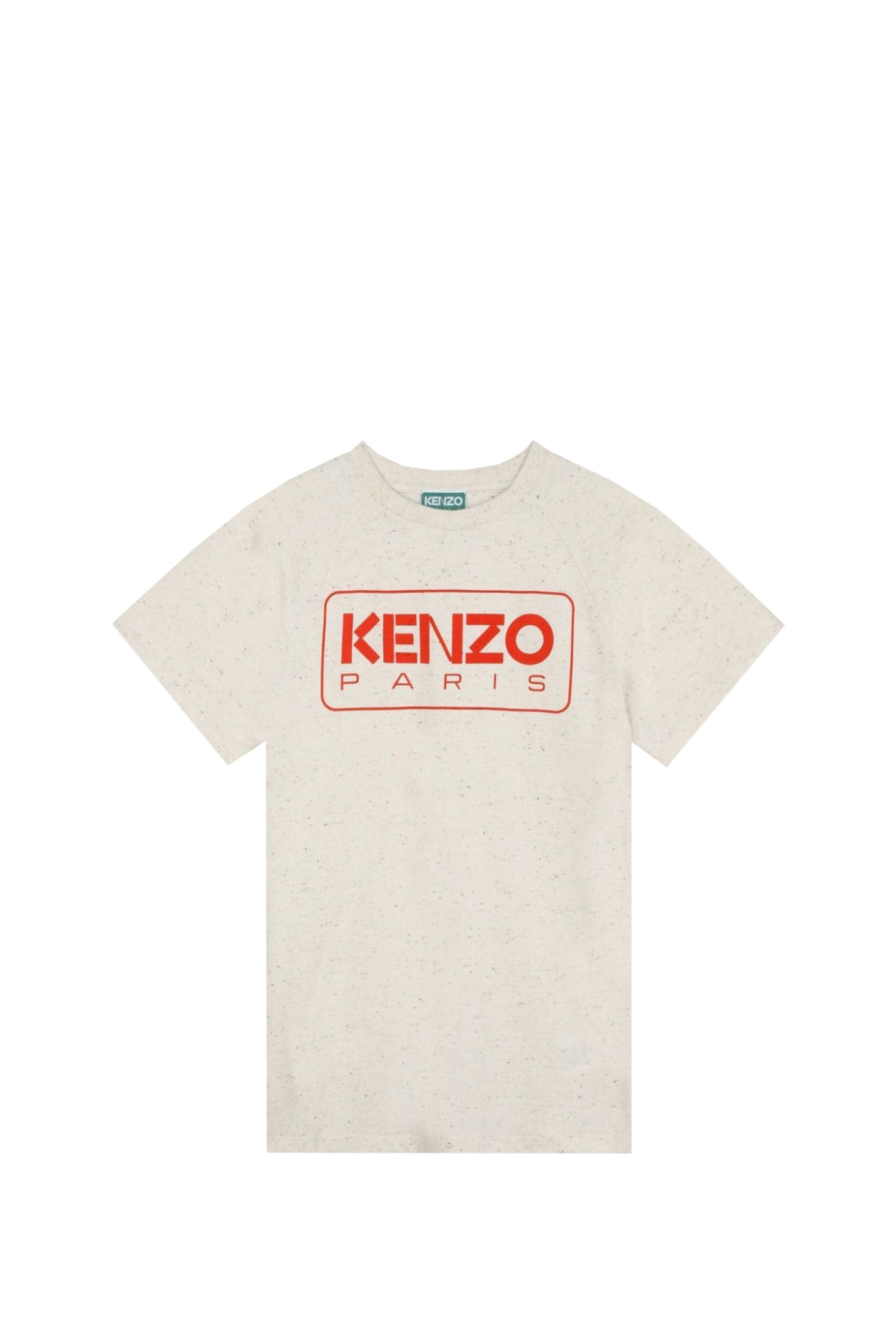 Shop Kenzo T-shirt With Logo Print In Avorio