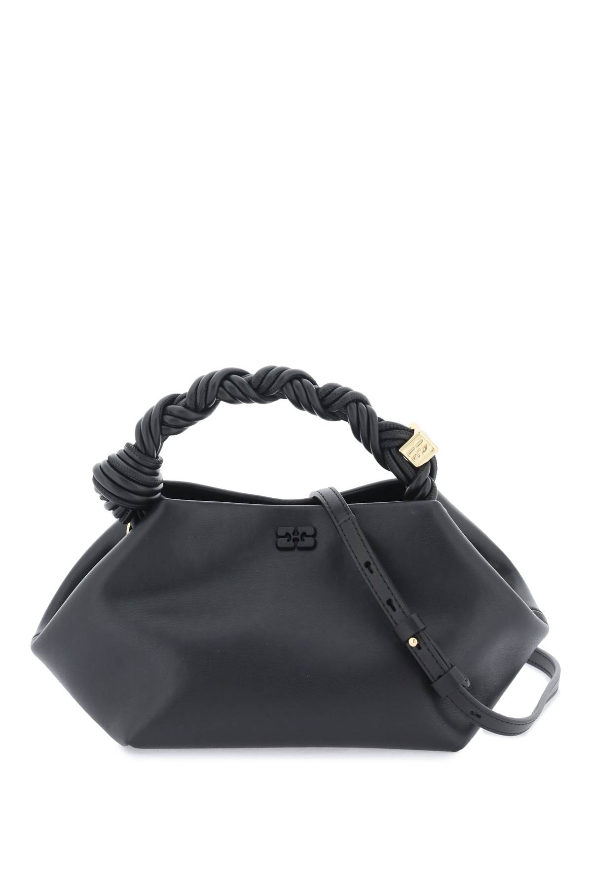Shop Ganni Bou Handbag In Black