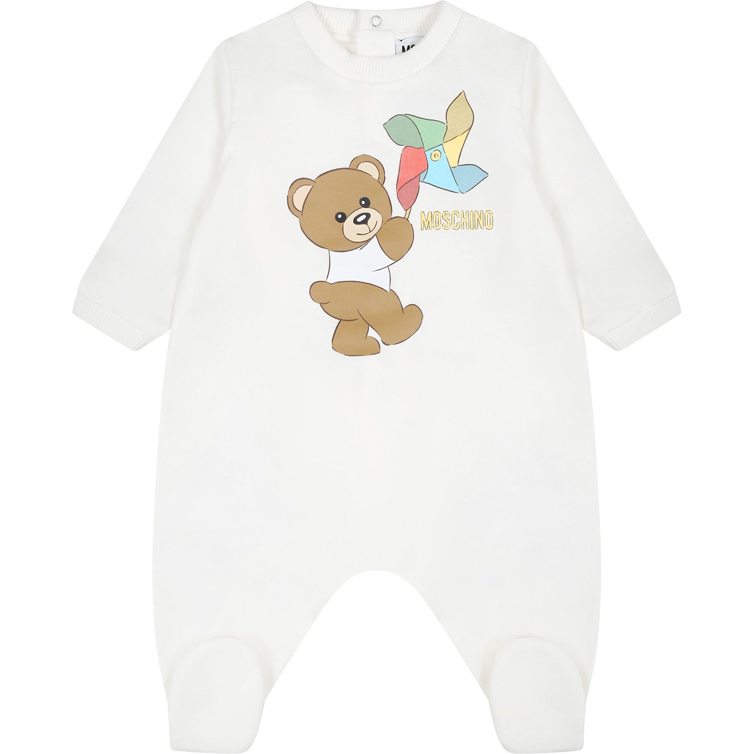Shop Moschino Ivory Set For Babies With Teddy Bear