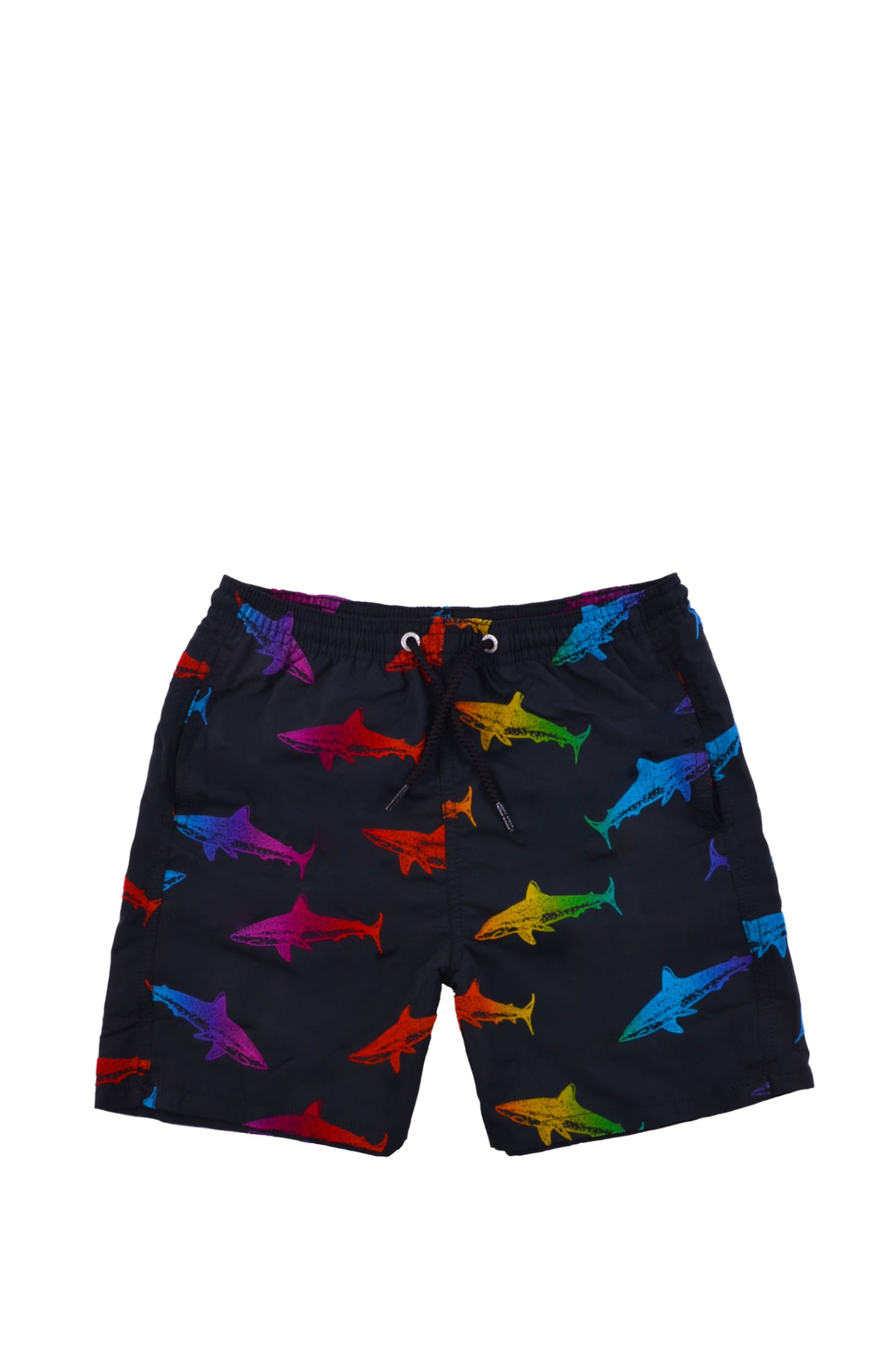 Mc2 Saint Barth Kids' Shorts Swimsuit With Print In Multicolor
