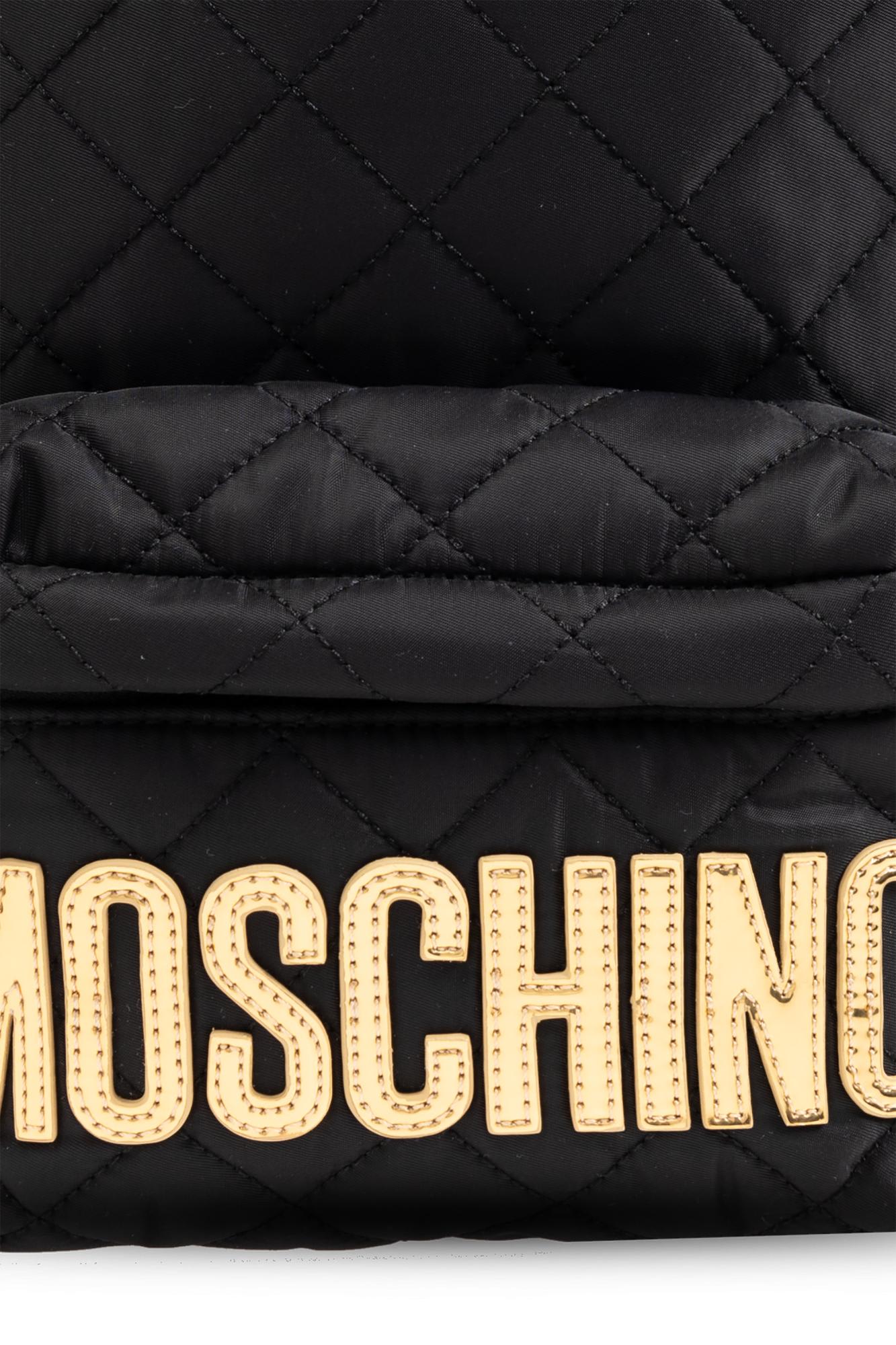 MOSCHINO QUILTED BACKPACK WITH LOGO 