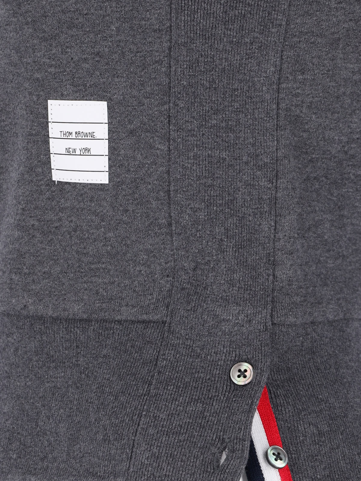 Shop Thom Browne 4-bar Crew Neck Sweatshirt In Dark Grey