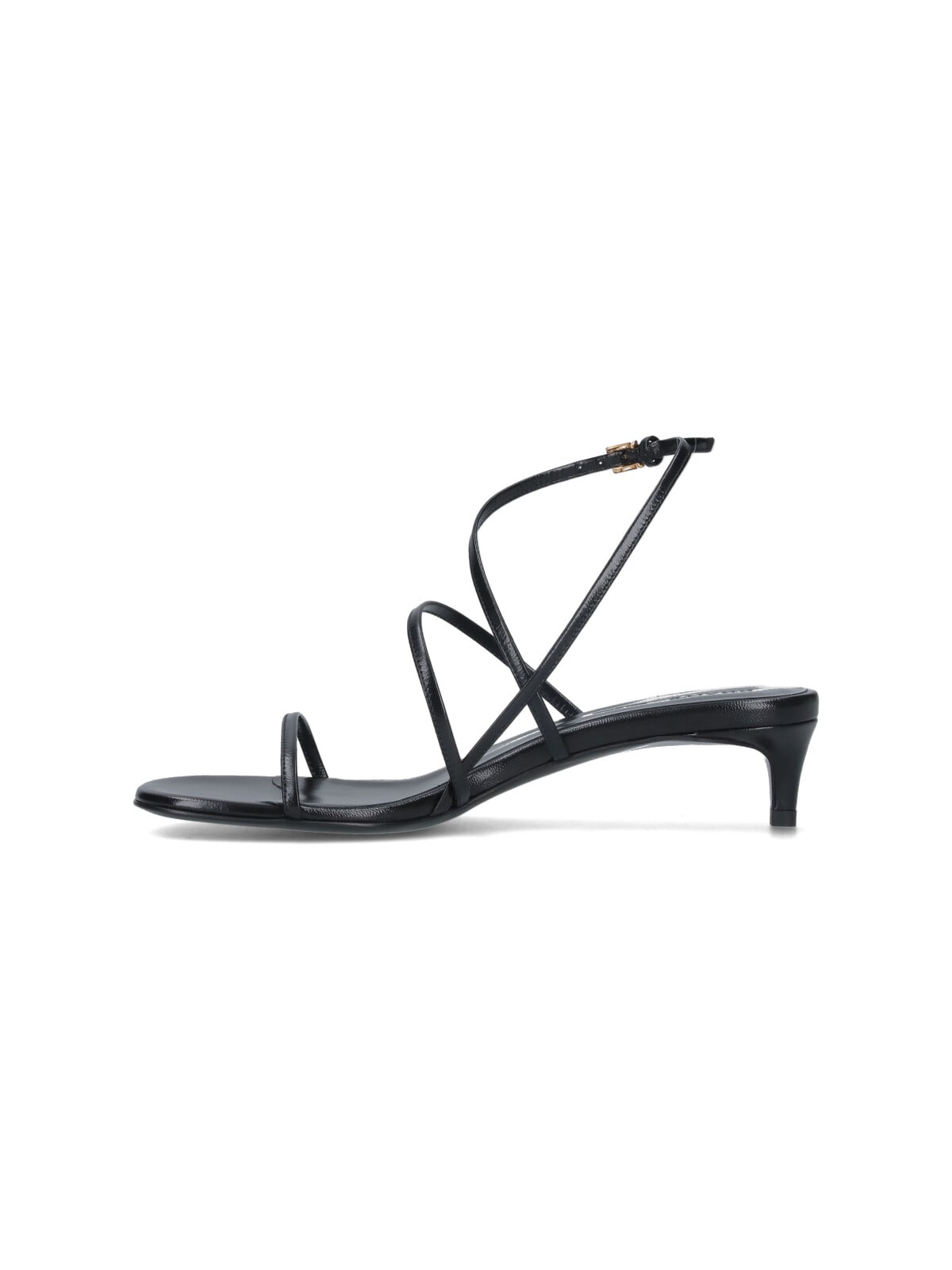 Khaite Loop Kitten Heel Sandal Red Wine In Black