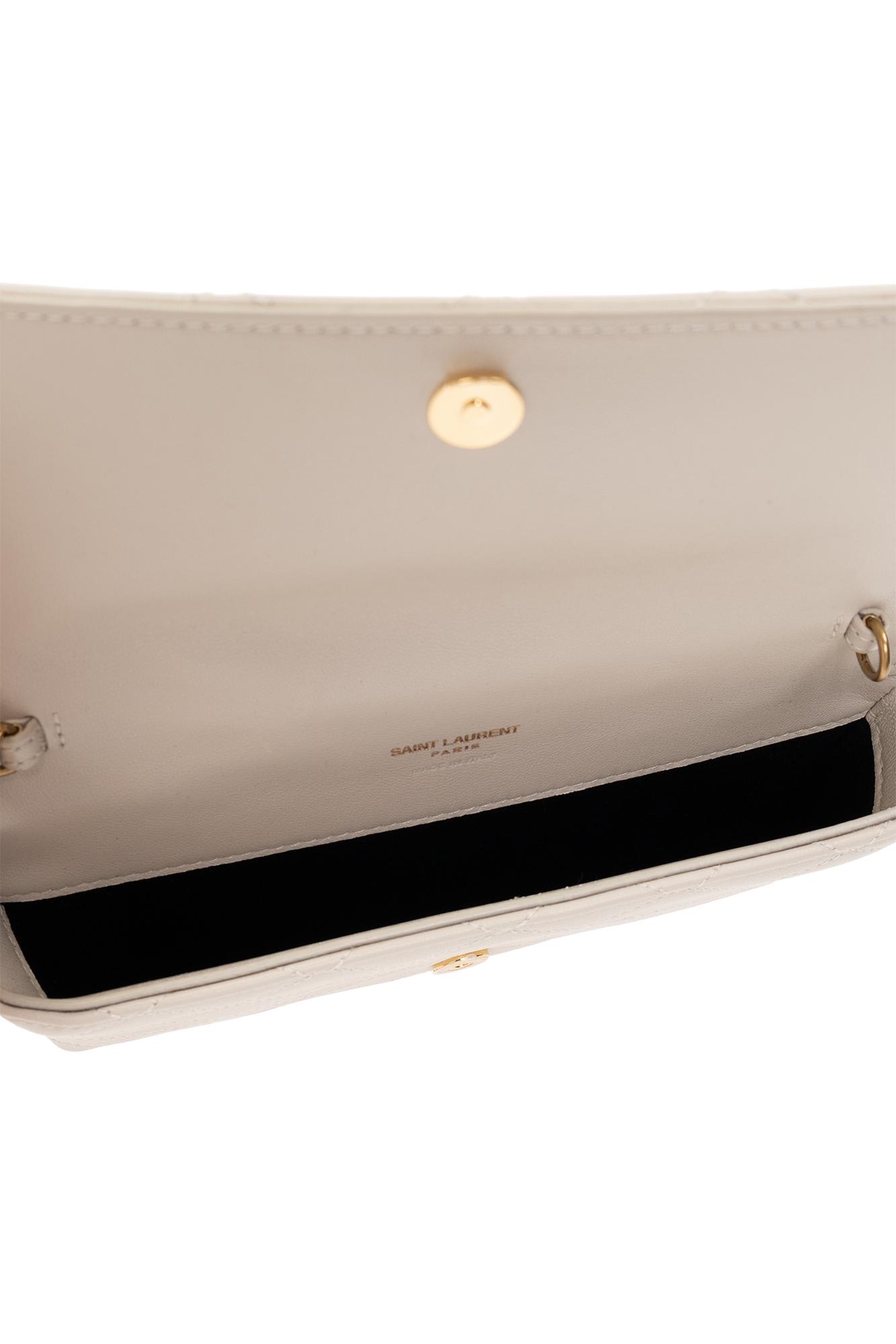 Saint Laurent Gaby Phone Holder In Neutral