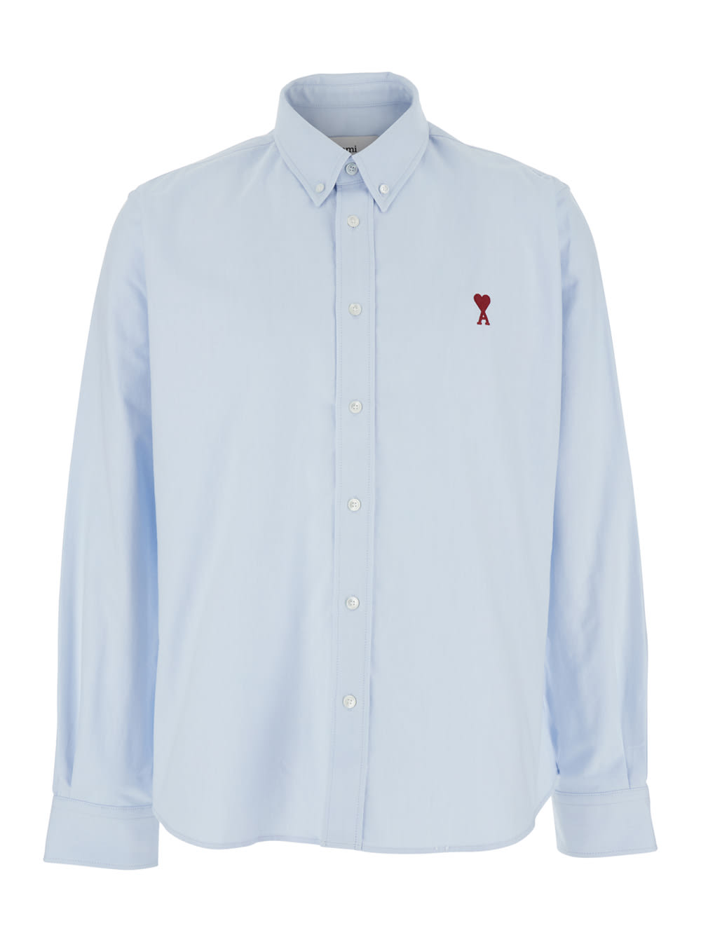 Light Blue Shirt With Button-down Collar And Adc Logo Embroidery On The Front In Cotton Man