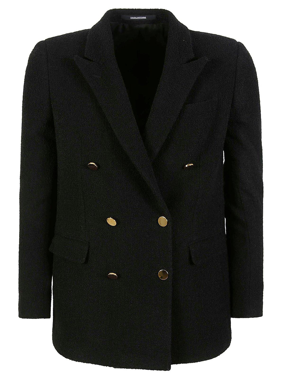 Shop Tagliatore Jasmine Double-breasted Blazer In Nero