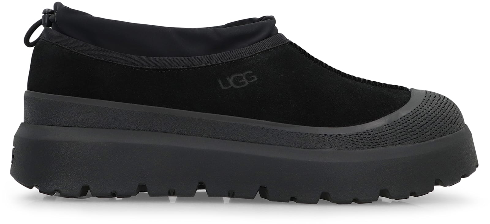 Ugg Black Suede And Rubber Tasman Weather Hybrid Slip-ons In Black
