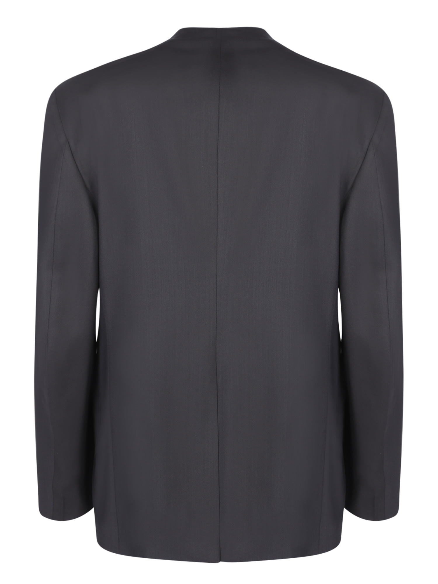 Shop Lardini Tailored Wool Blend Black Jacket