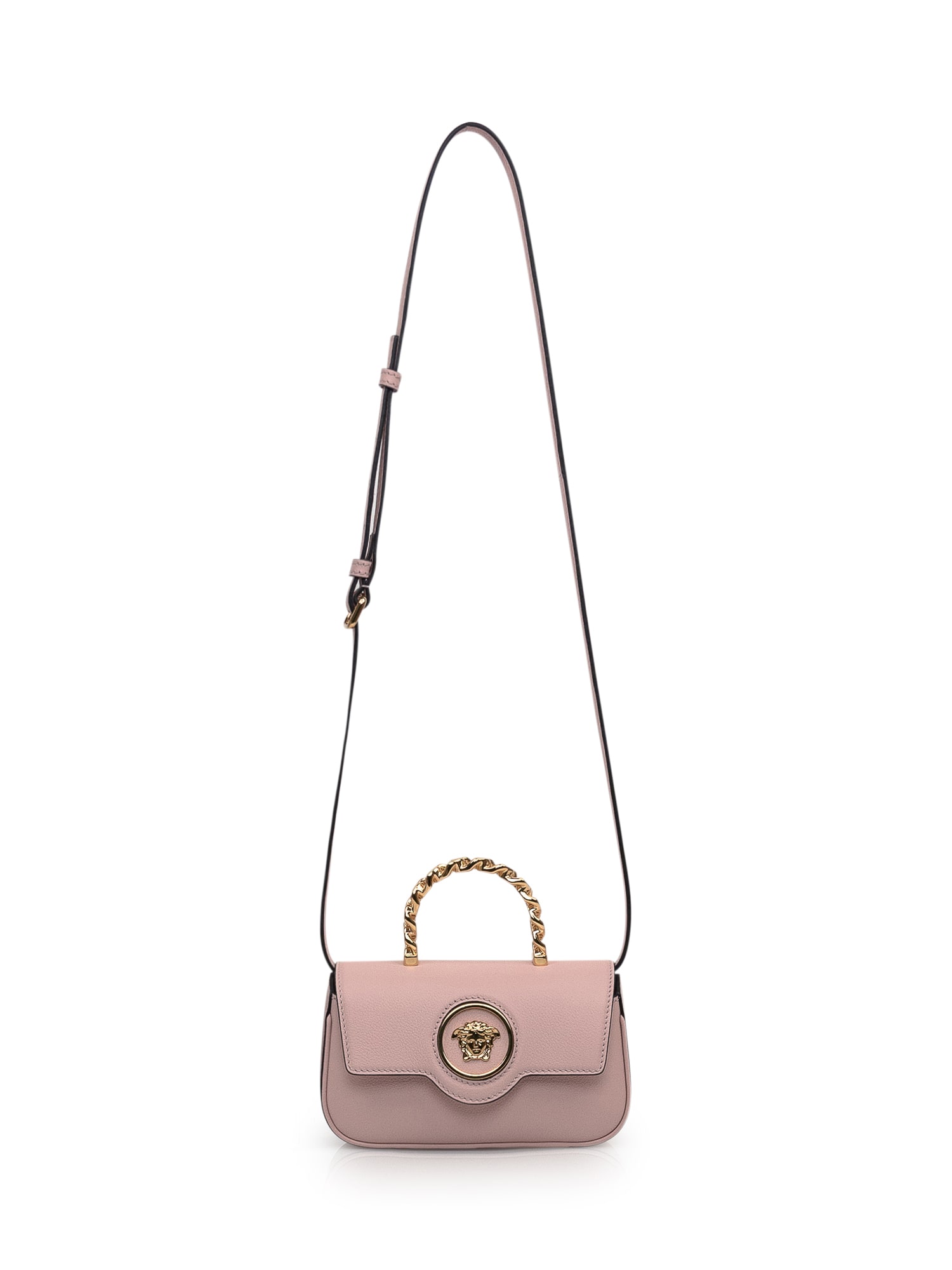 Shop Versace La Medusa Mini Bag In Dusty Rose-oro