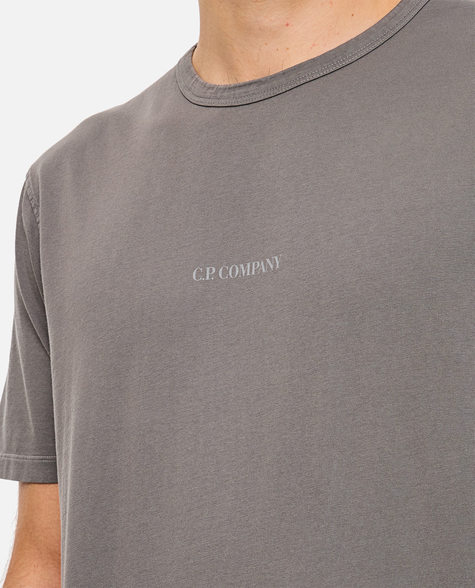 C.p. Company Grey T-shirt In Cotton With Logo In Grey