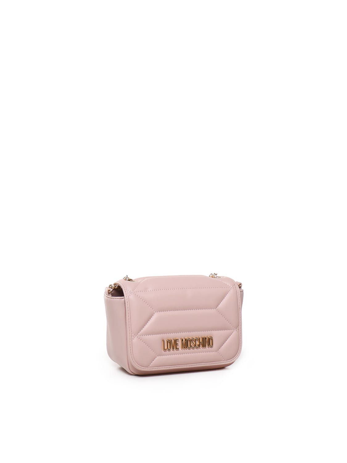 Shop Love Moschino Shoulder Bag In Ecoleather In Powder Pink
