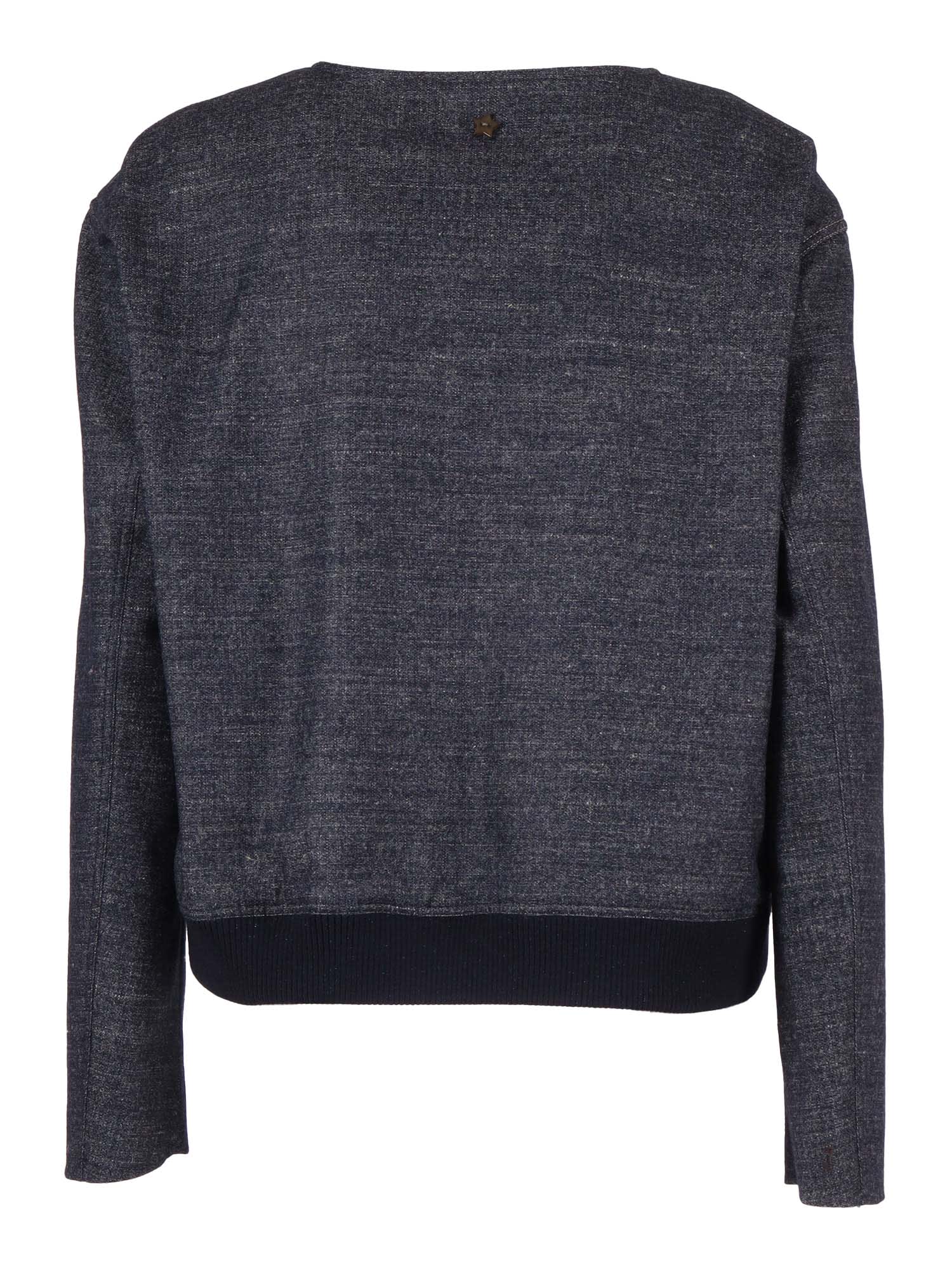 Lorena Antoniazzi Long Tailored Coat With Checkered Pattern And Classic Lapel In Blue