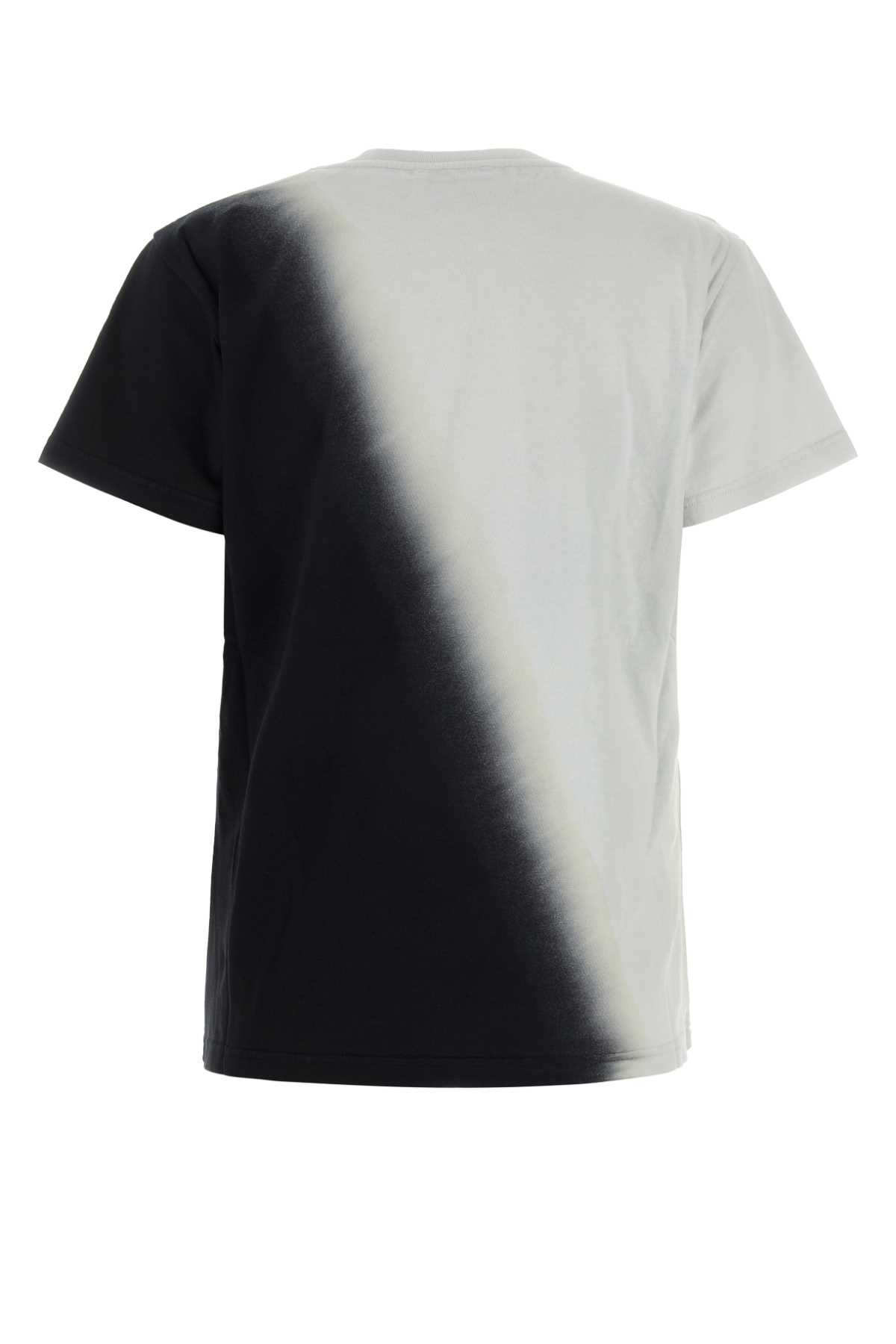 Chloé Two-tone Cotton T-shirt In Blackwhite1