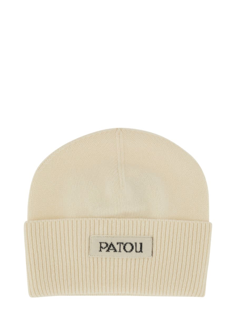 Patou Cap With Label And Logo In White
