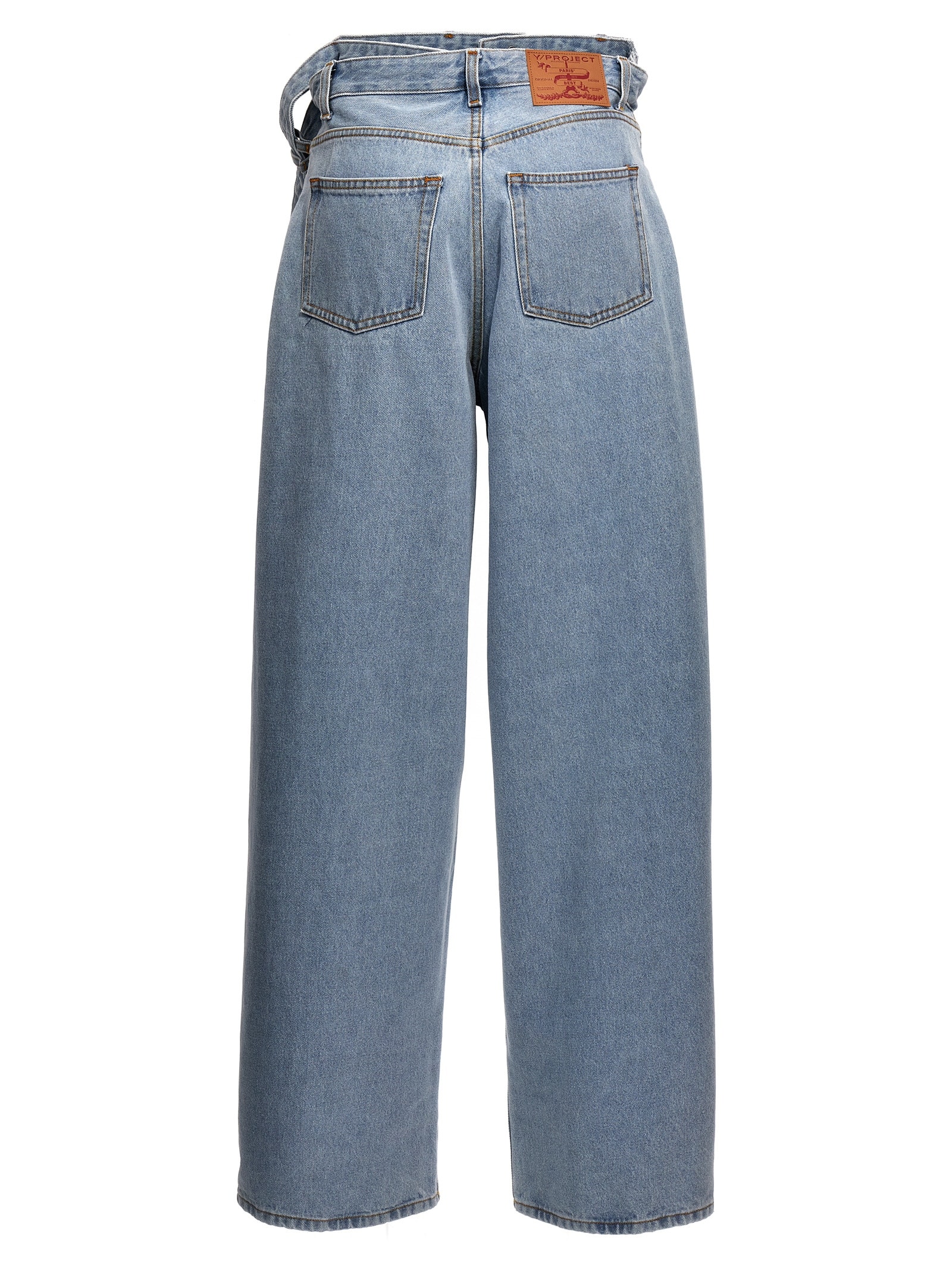 Shop Y/project Evergreen Jeans In Light Blue