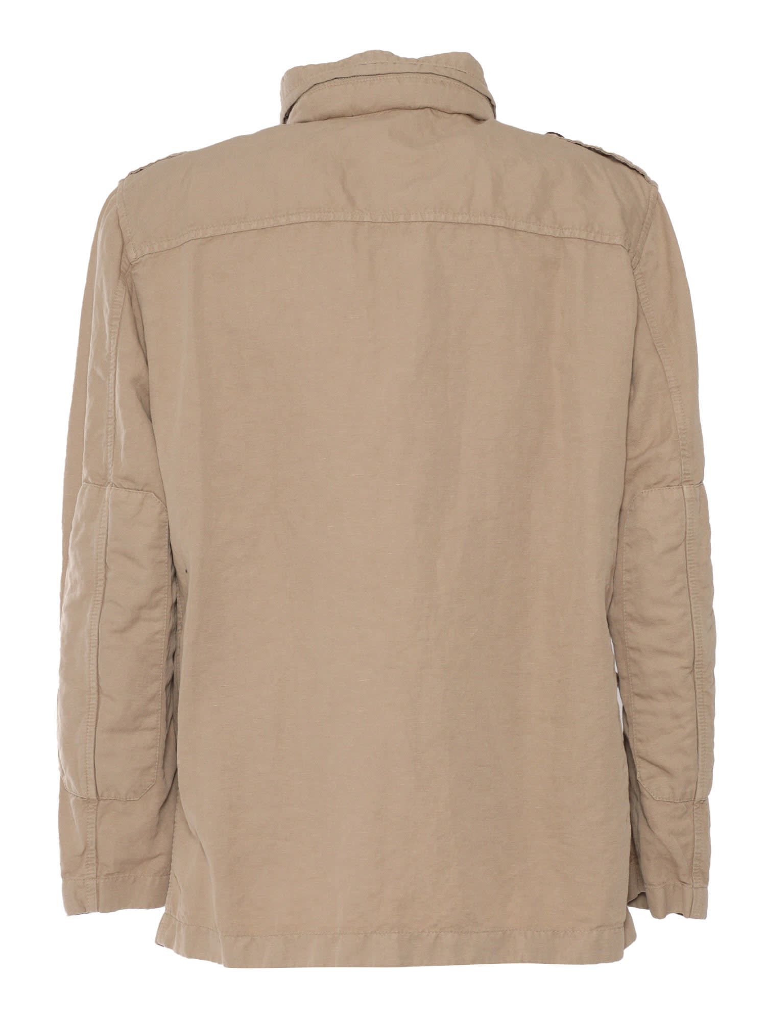 Fay Relaxed Fit Explorer Field Jacket In Brown