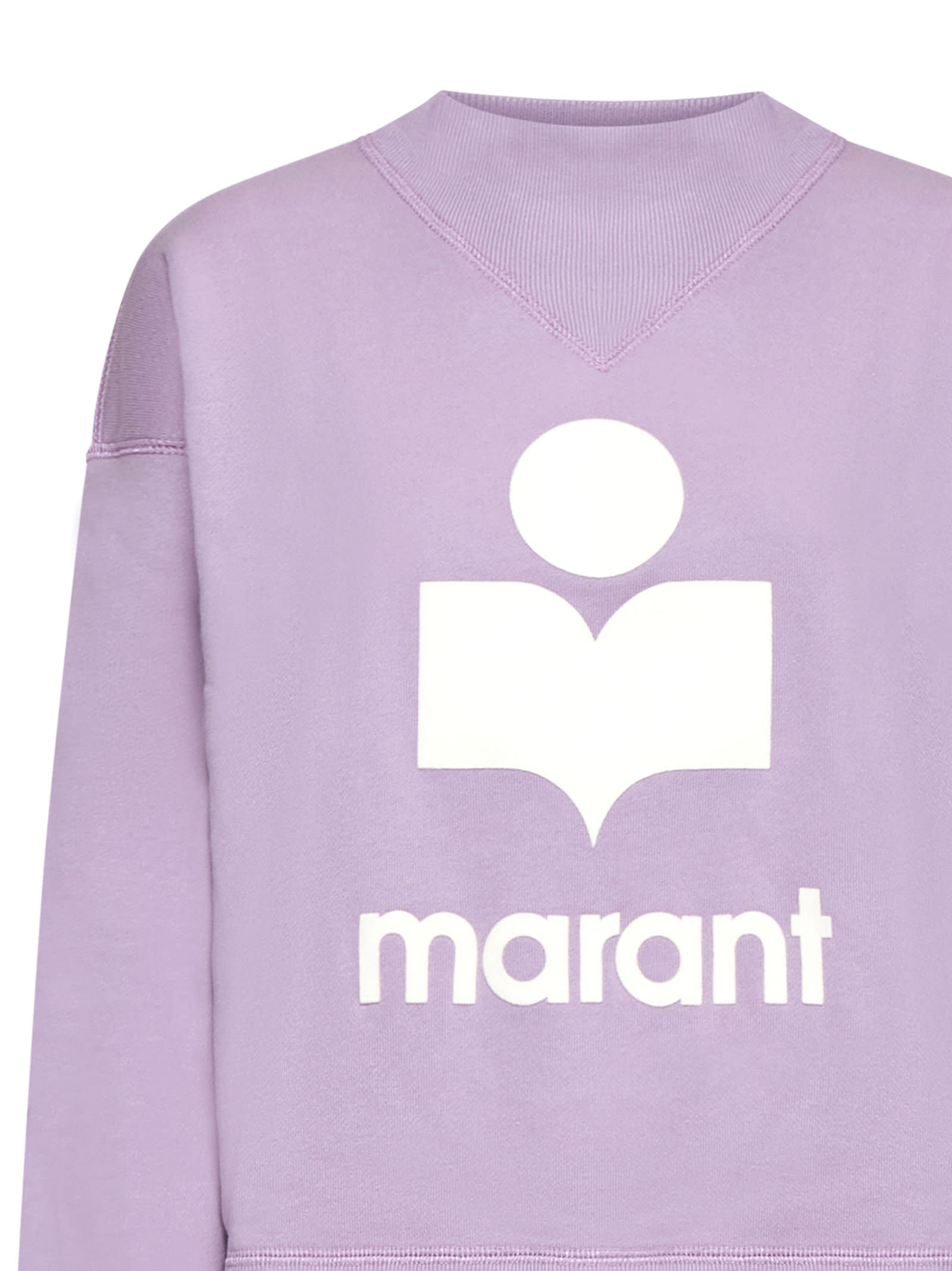 Shop Marant Etoile Sweater In Lilac/ecru