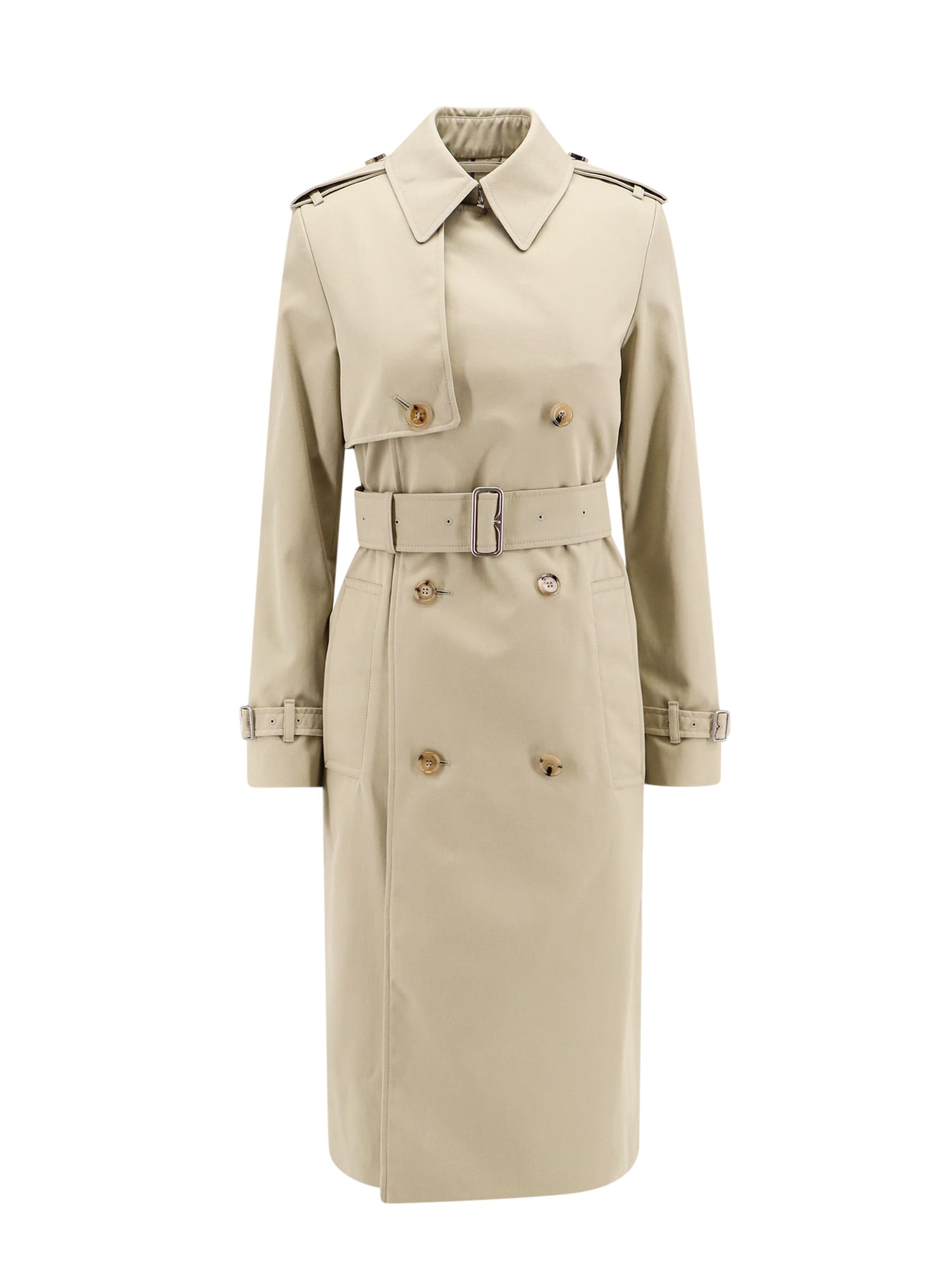 Shop Burberry Trench In Lichen