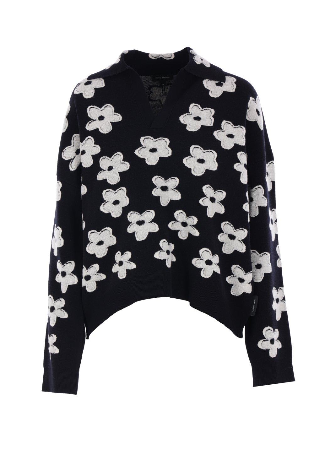 Daisy Jacquard Polo Jumper