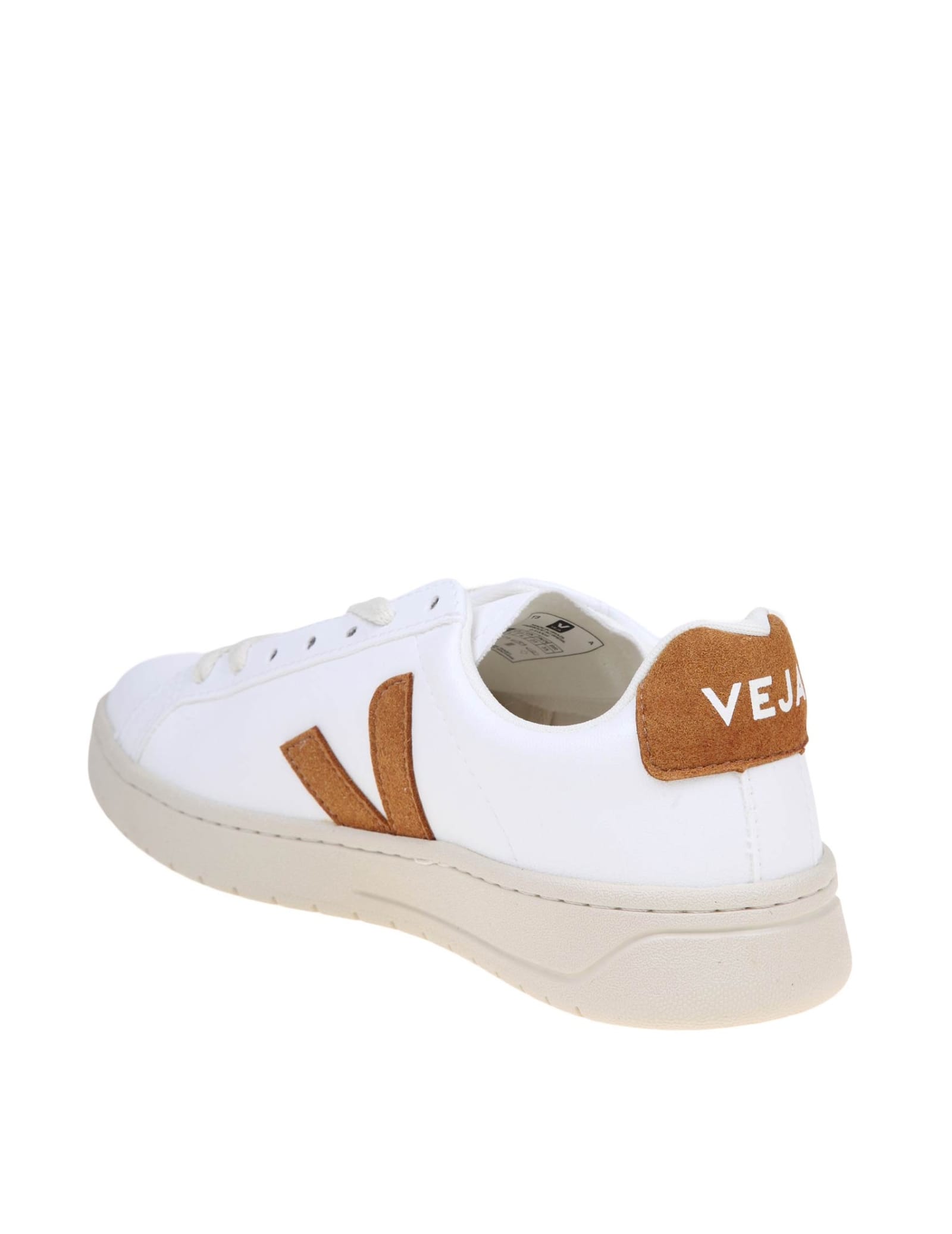 Shop Veja Urca Sneakers In White Coated Cotton In White/camel