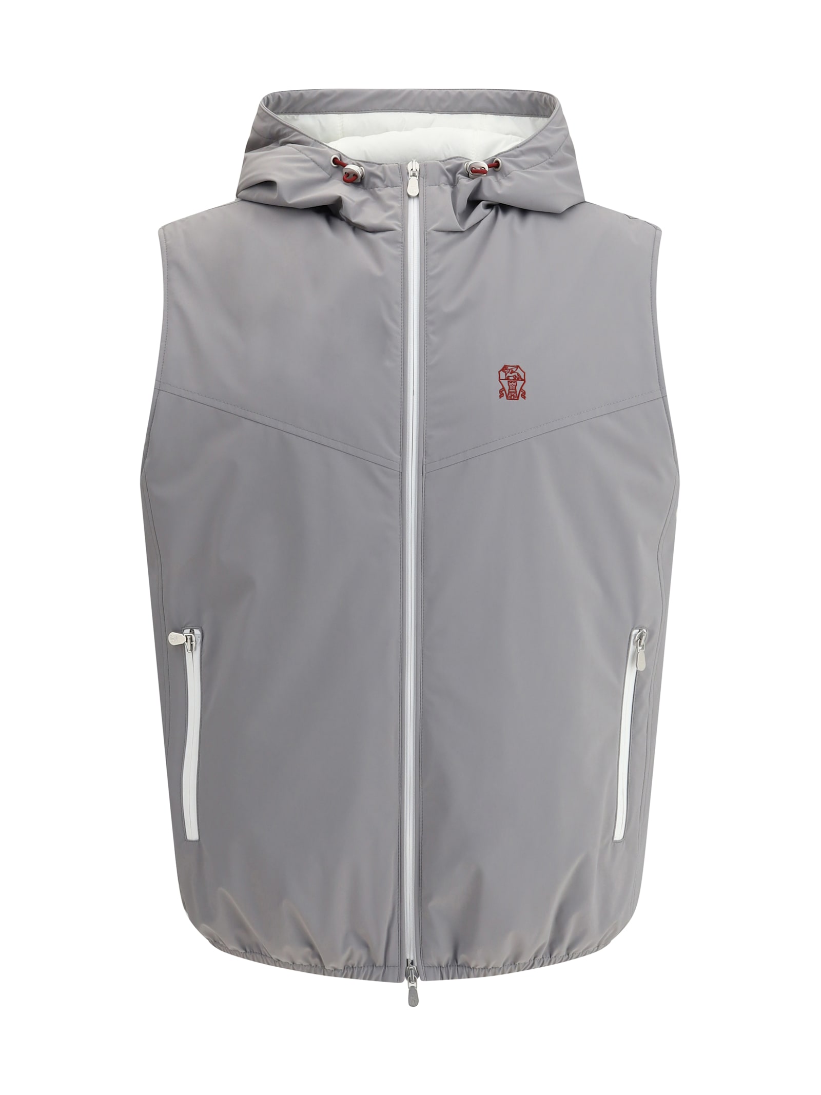 Brunello Cucinelli Functional And Stylish Quilted Waterproof Vest In Gray