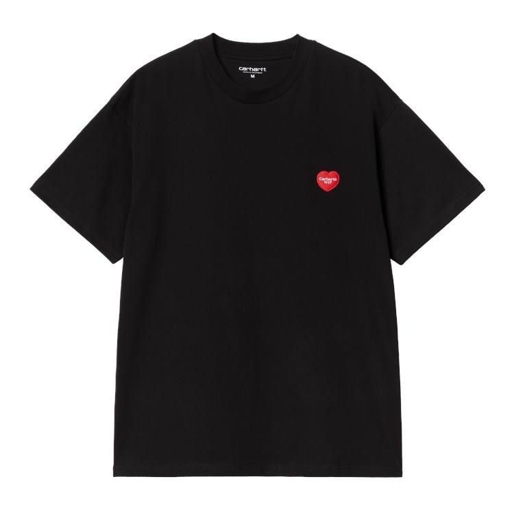 Carhartt Heart Motif Crew Neck Graphic Print T-shirt In Black