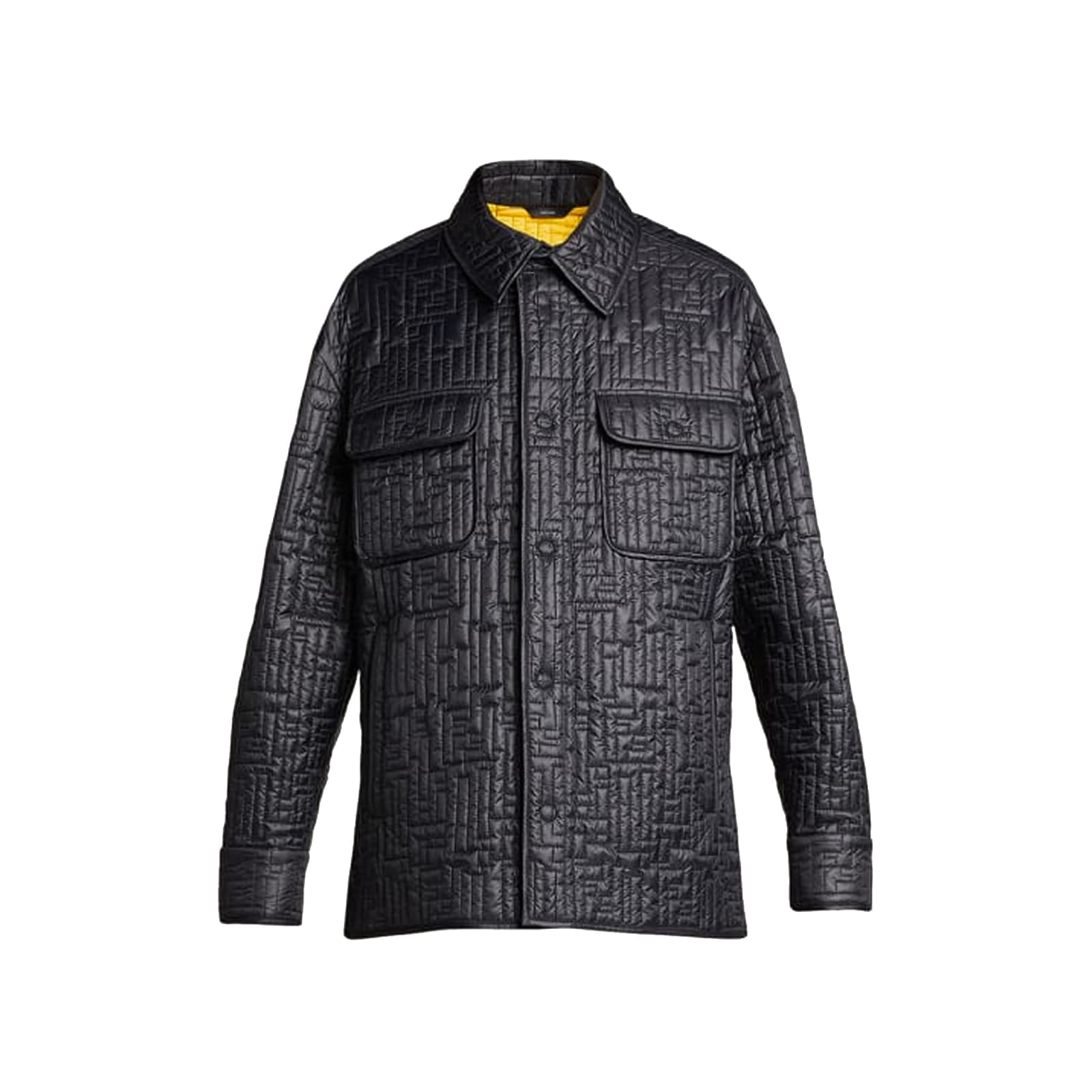 Shop Fendi Quilted Jacket In Black