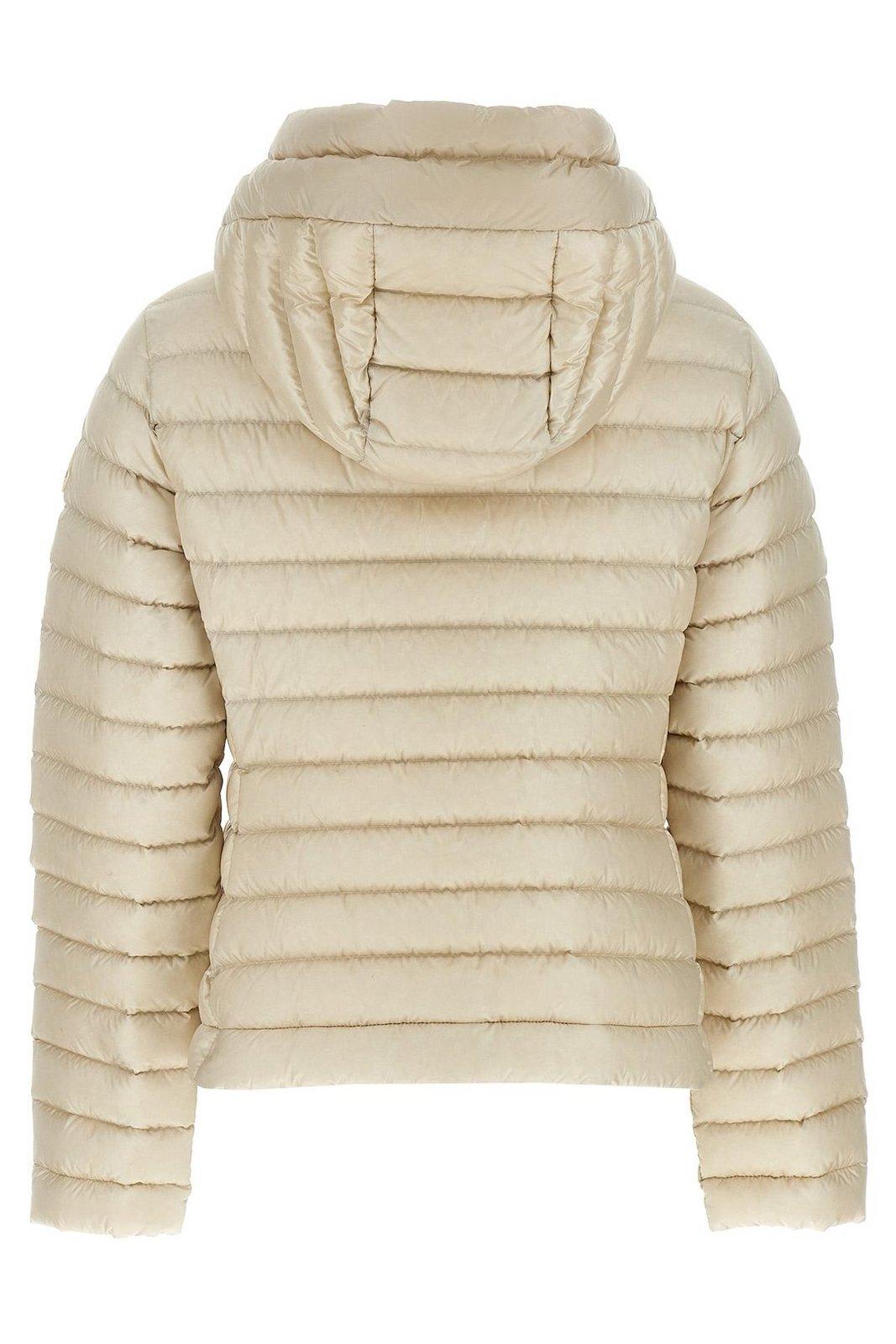 Moncler Ivory Ige Short Hooded Down Jacket In Beige