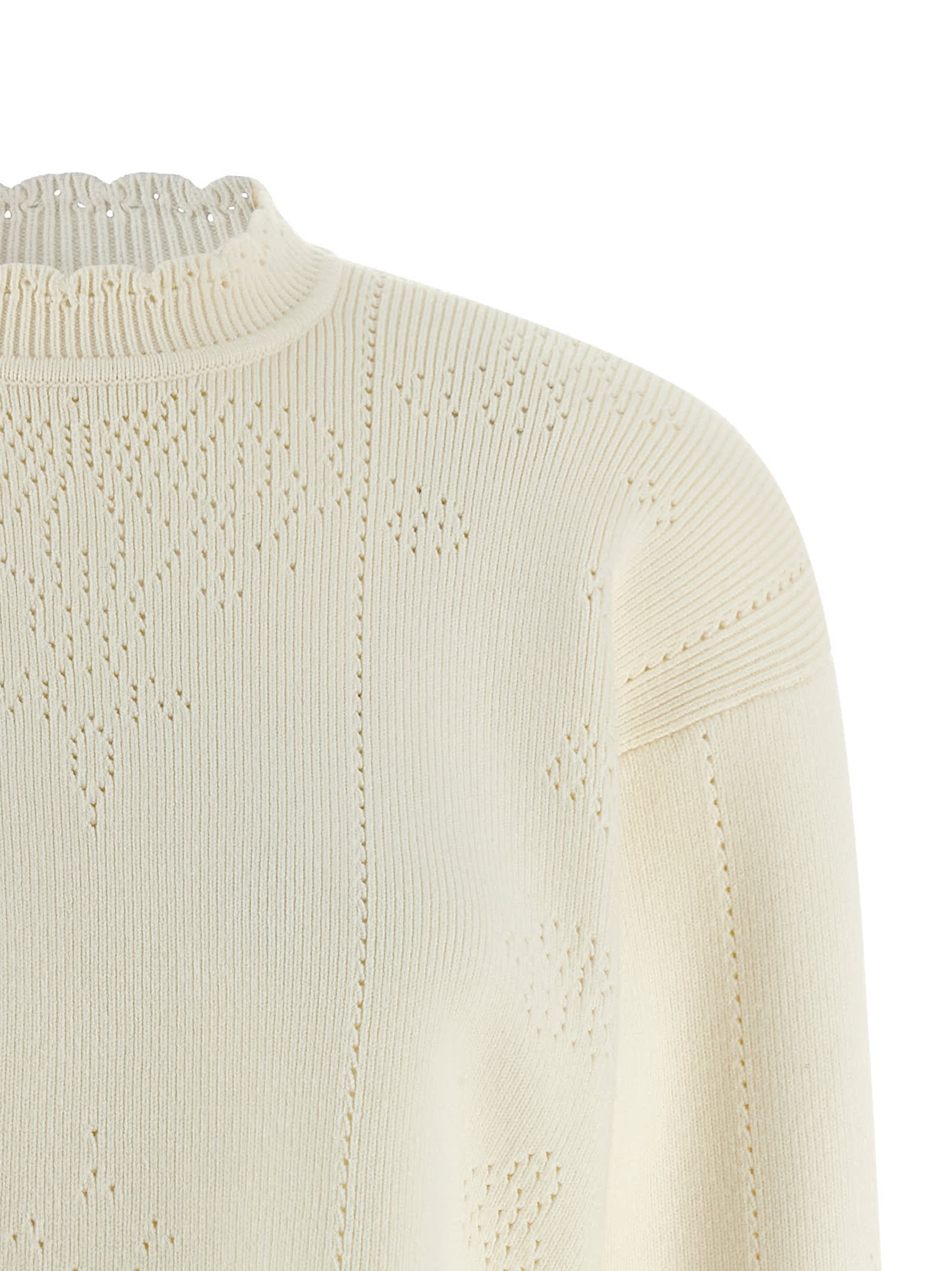Twinset Scalloped Hem Sweater In Gray