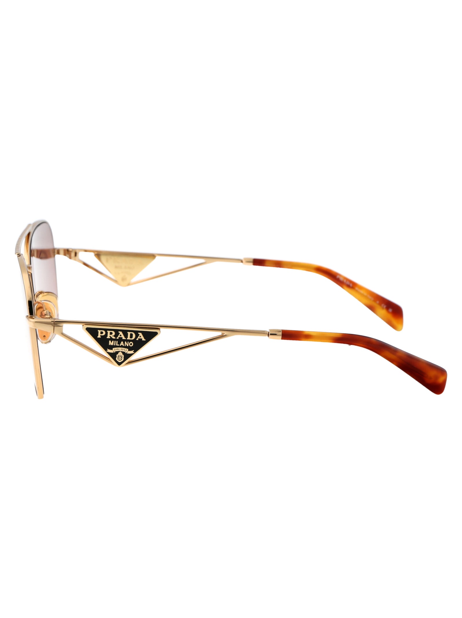 Shop Prada 0pr A50s Sunglasses In 5ak08m Gold