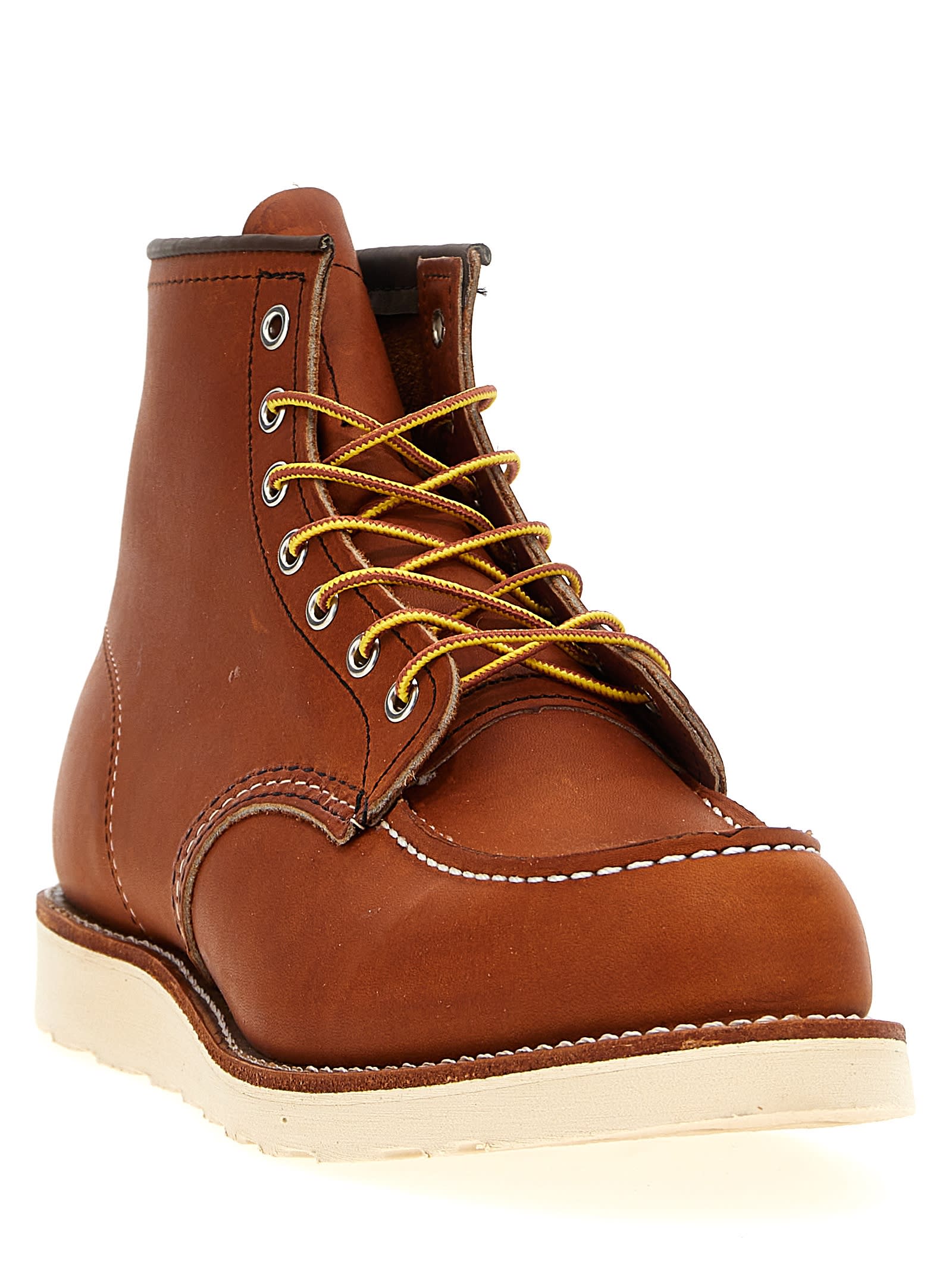 Shop Red Wing Classic Moc Ankle Boots In Brown